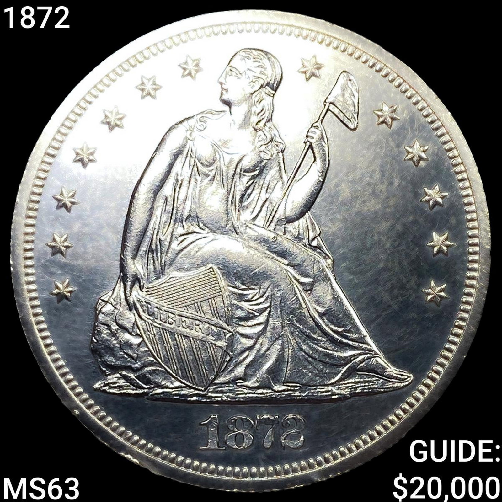1872 Seated Liberty Dollar: 1872 Seated Liberty Dollar