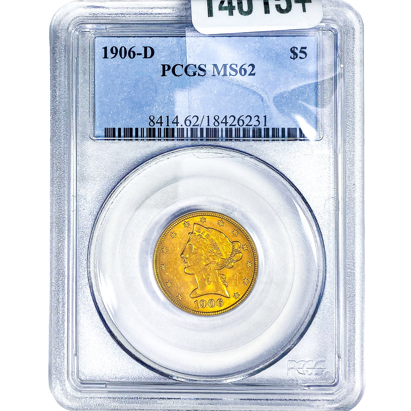 1906-D $5 Gold Half Eagle PCGS MS62 (1 of 4)