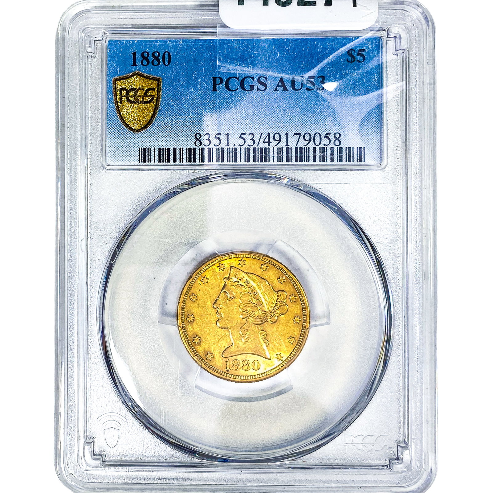 1880 $5 Gold Half Eagle PCGS AU53: 1880 $5 Gold Half Eagle PCGS AU53