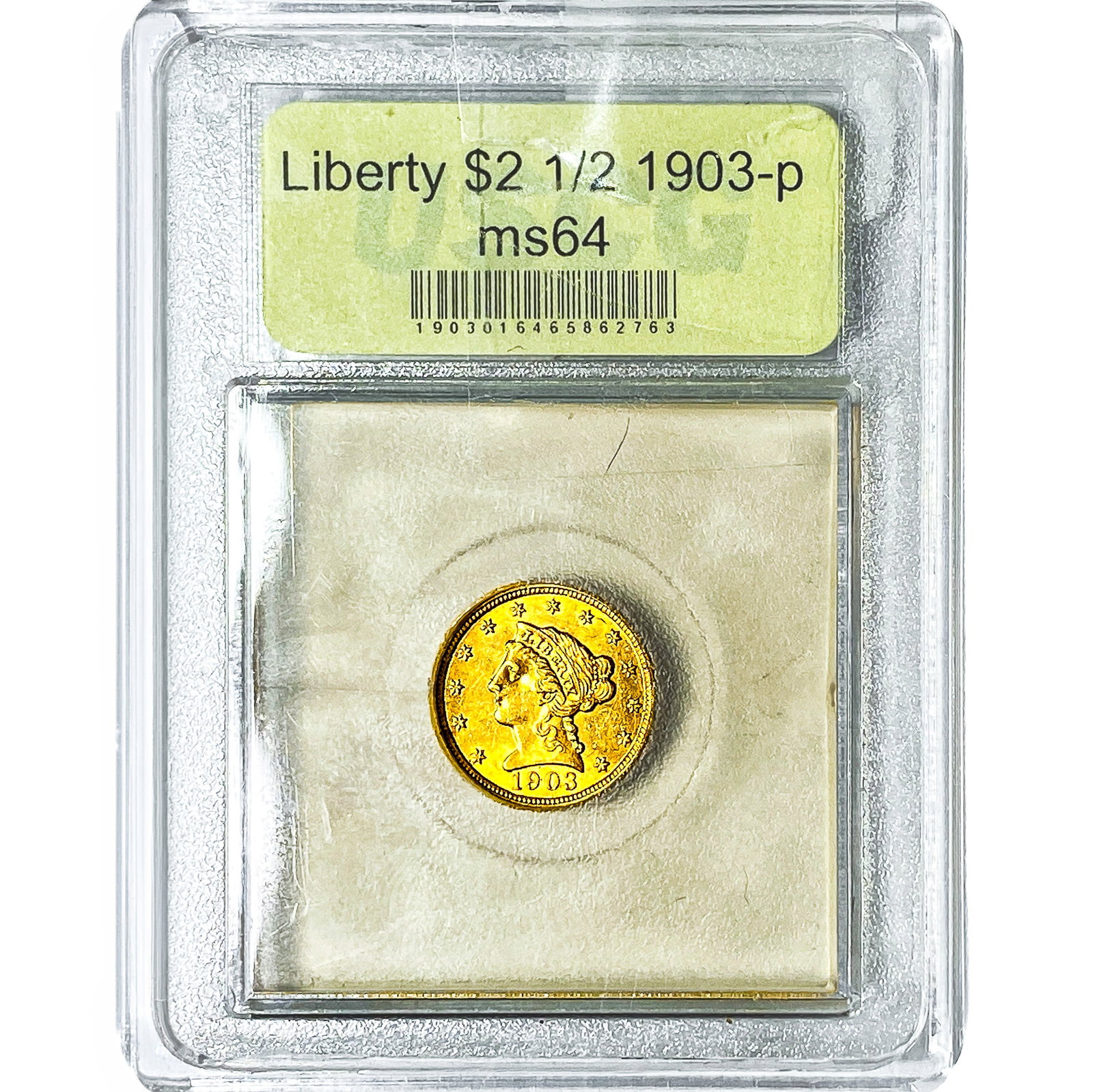 1903 $2.50 Gold Quarter Eagle USCG MS64: 1903 $2.50 Gold Quarter Eagle USCG MS64