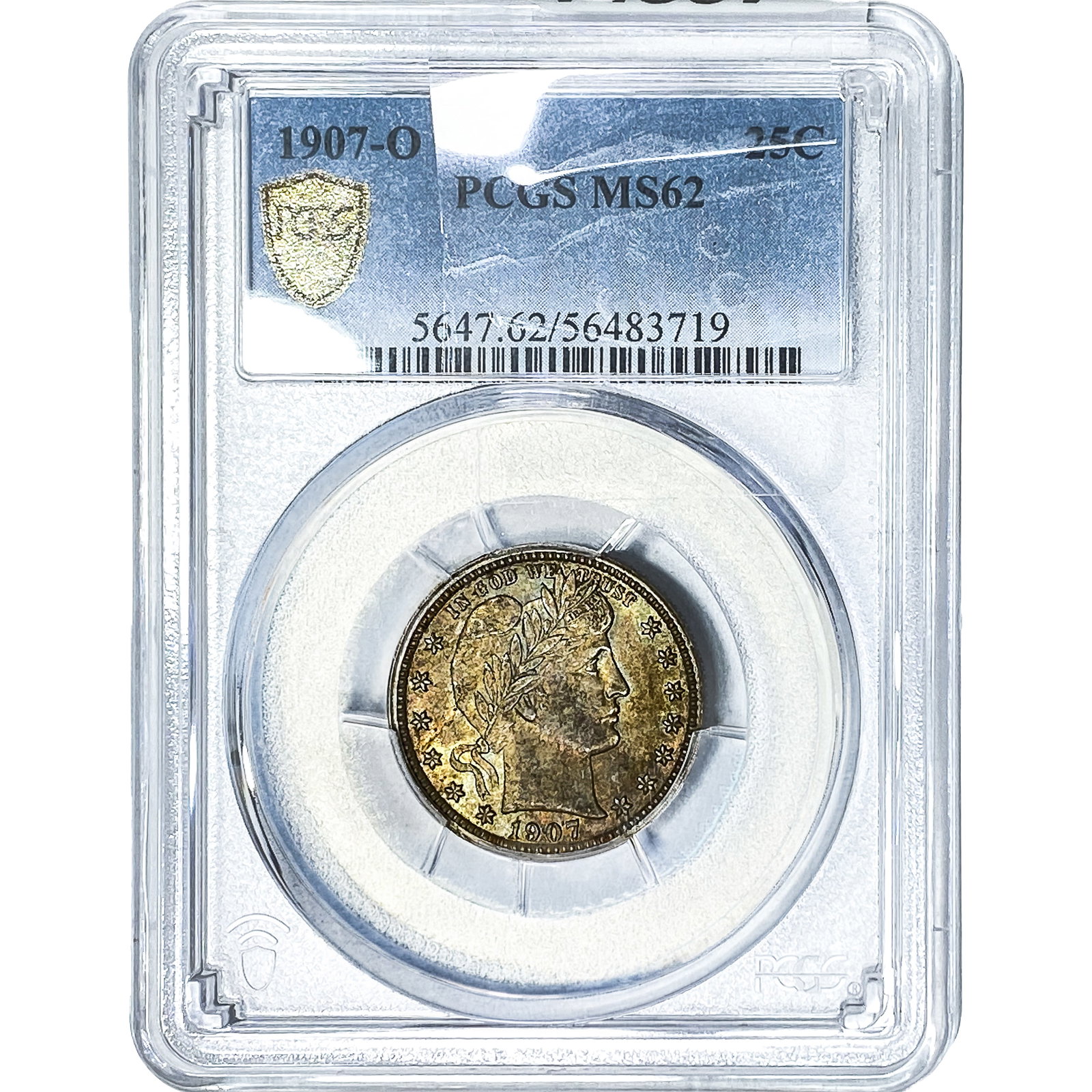 1907-O Barber Quarter PCGS MS62 (1 of 4)