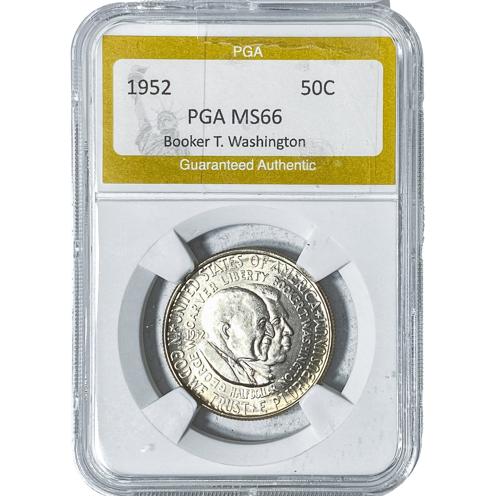 1952 Booker T Half Dollar PGA MS66 (1 of 2)
