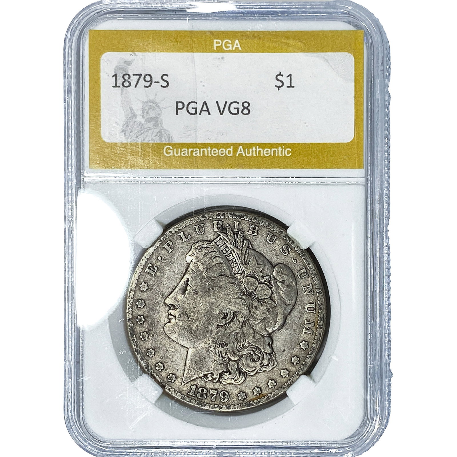 1879-S Morgan Silver Dollar PGA VG8: 1879-S Morgan Silver Dollar PGA VG8