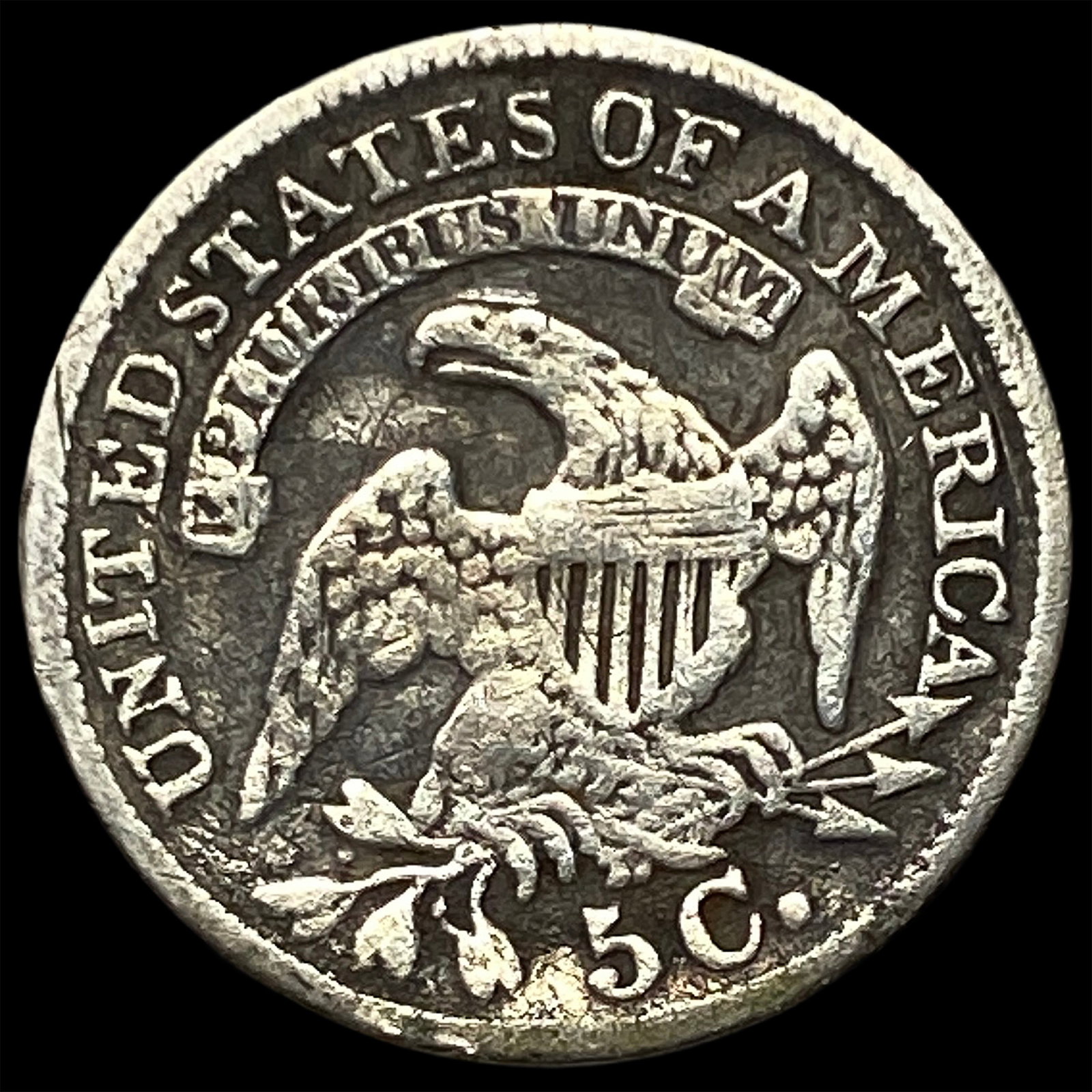 1833 Capped Bust Half Dime ABOUT UNCIRCULATED - 2