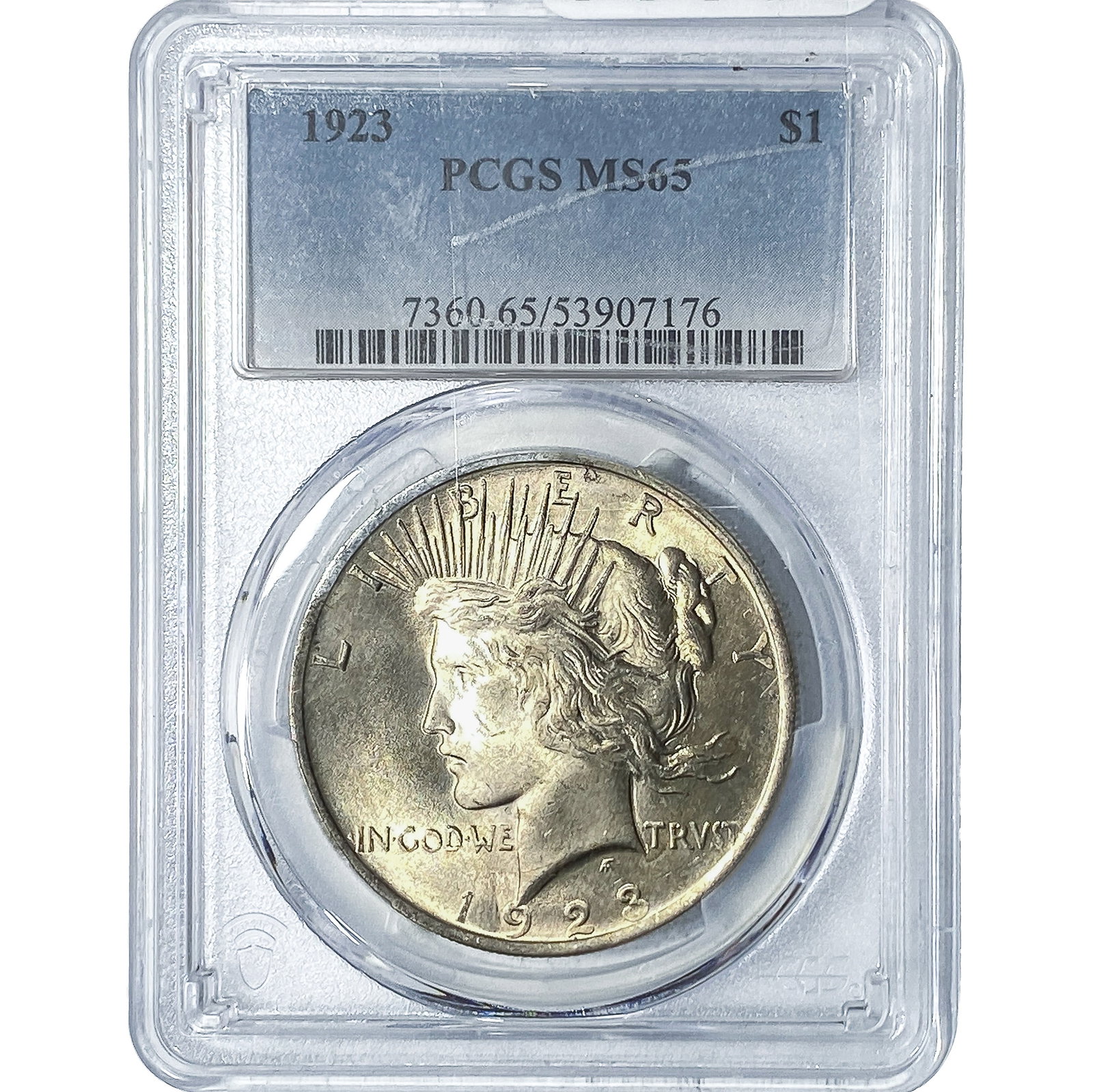 1923 Silver Peace Dollar PCGS MS65: 1923 Silver Peace Dollar PCGS MS65