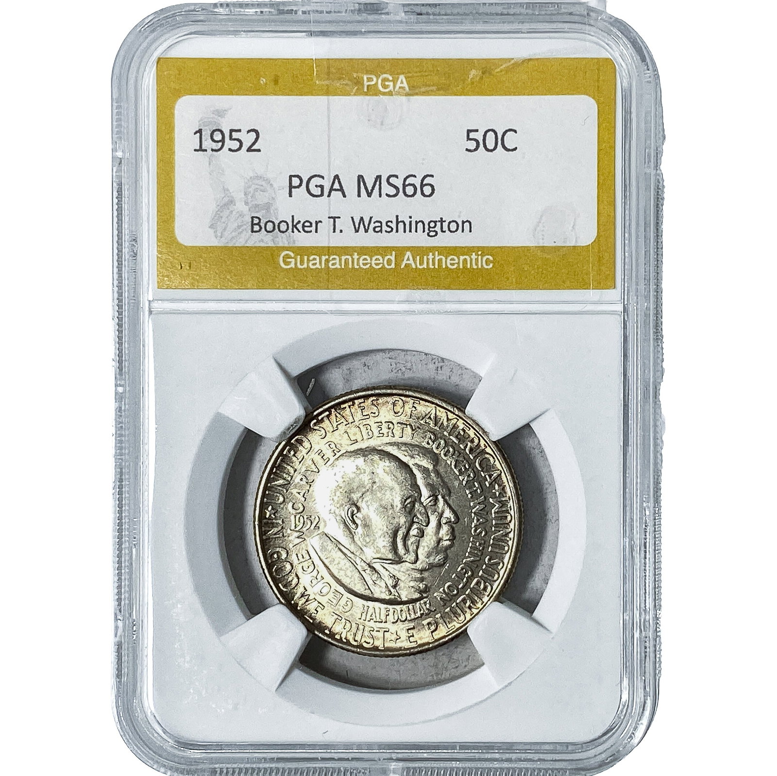 1952 Booker T Half Dollar PGA MS66 (1 of 2)
