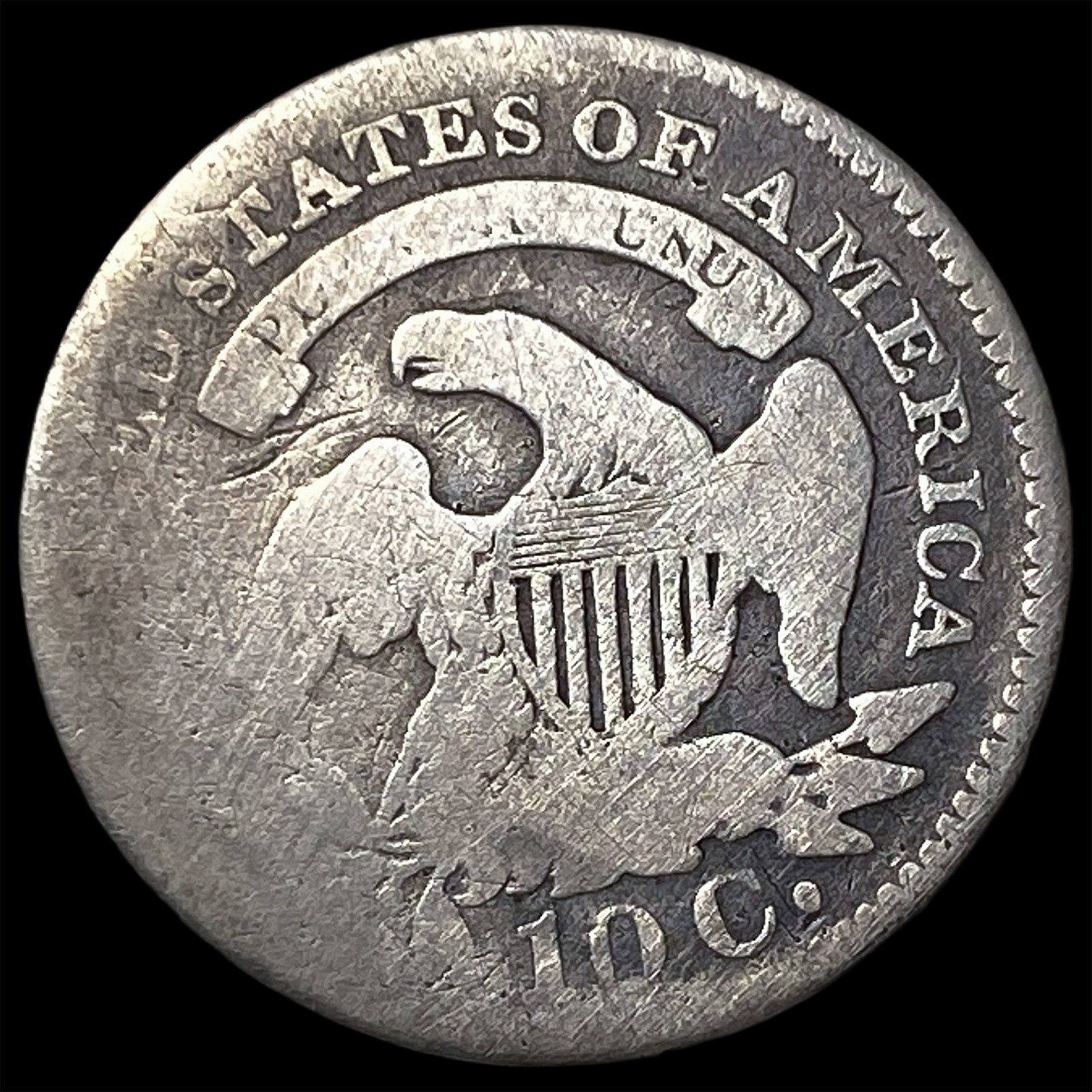 1827 Capped Bust Dime NICELY CIRCULATED - 2