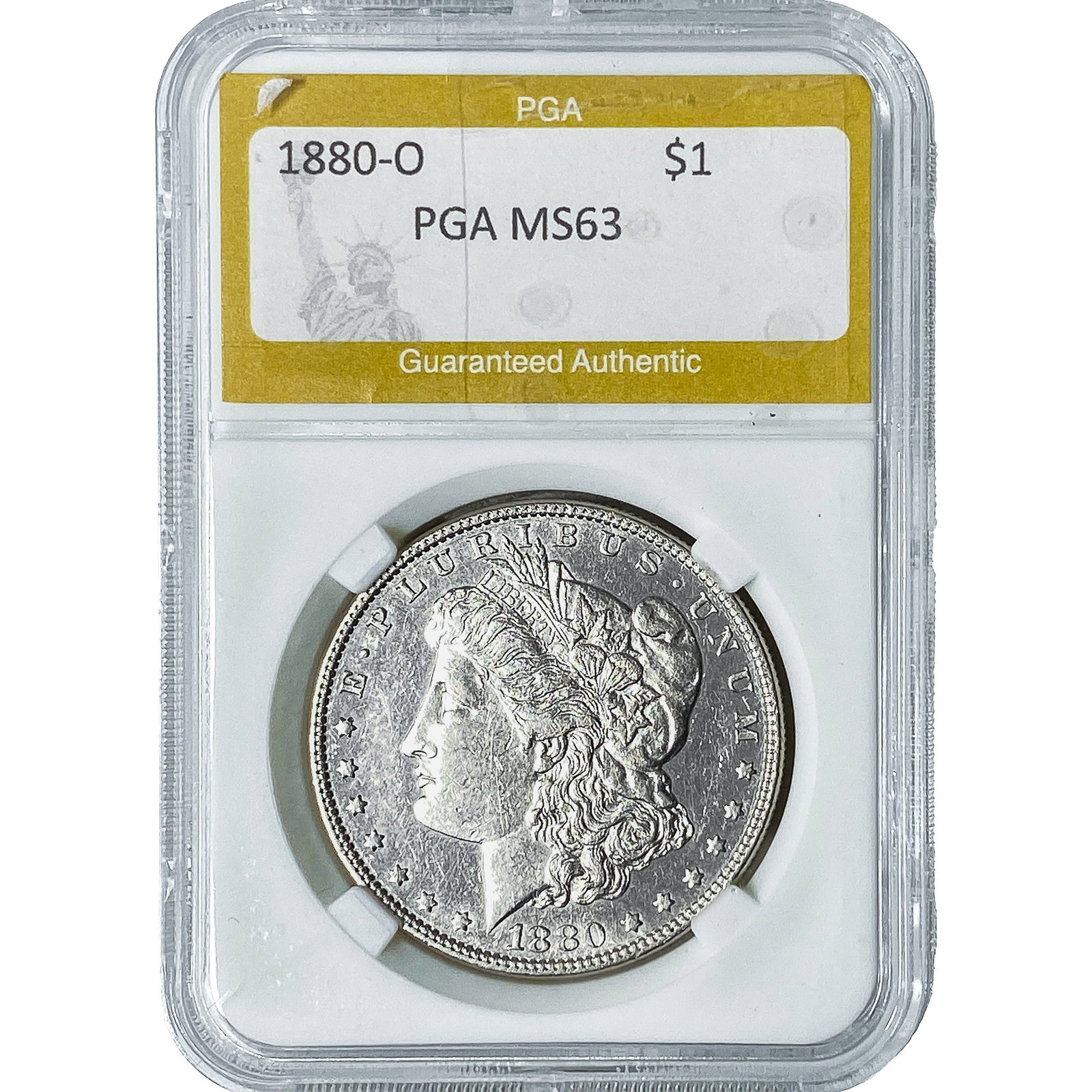 1880-O Morgan Silver Dollar PGA MS63: 1880-O Morgan Silver Dollar PGA MS63
