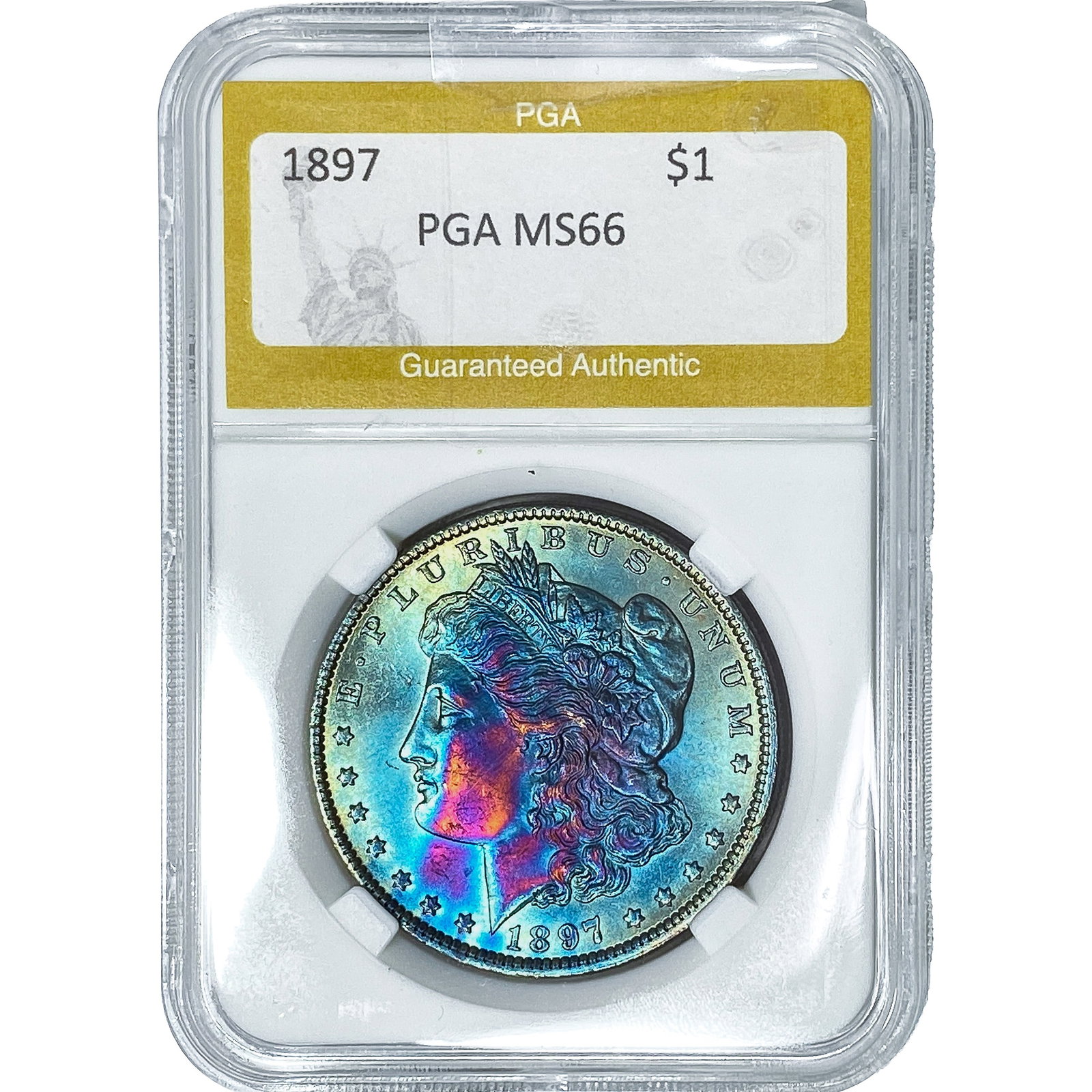 1897 Morgan Silver Dollar PGA MS66: 1897 Morgan Silver Dollar PGA MS66
