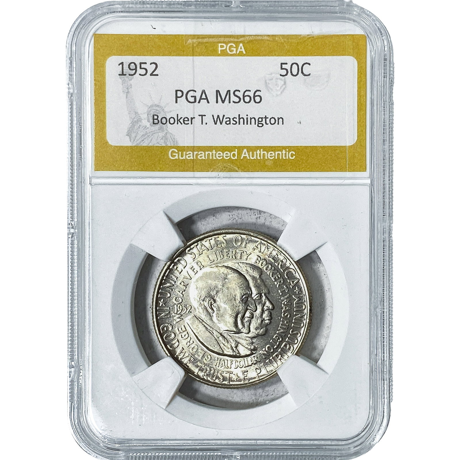 1952 Booker T Half Dollar PGA MS66: 1952 Booker T Half Dollar PGA MS66