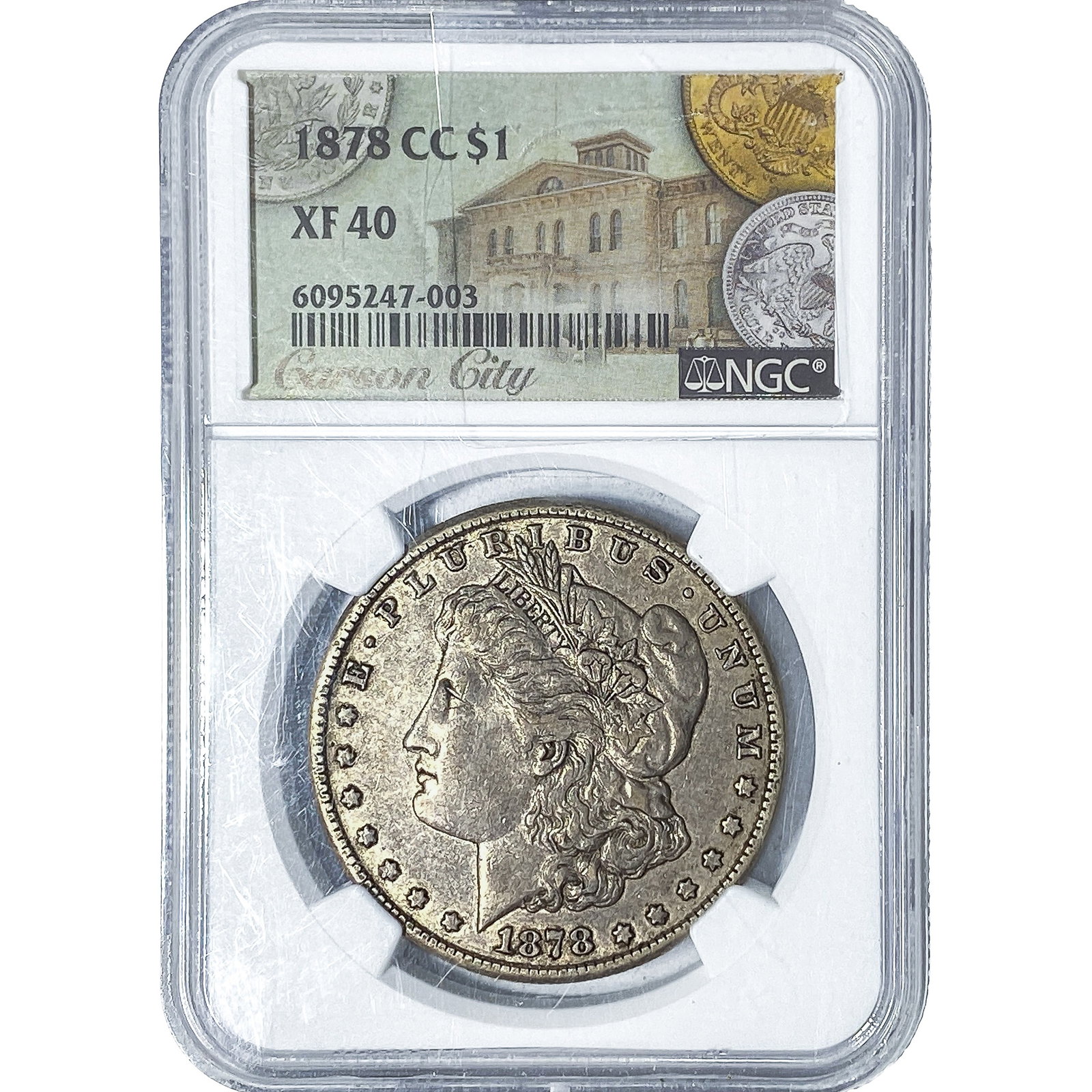 1878-CC Morgan Silver Dollar NGC XF40: 1878-CC Morgan Silver Dollar NGC XF40