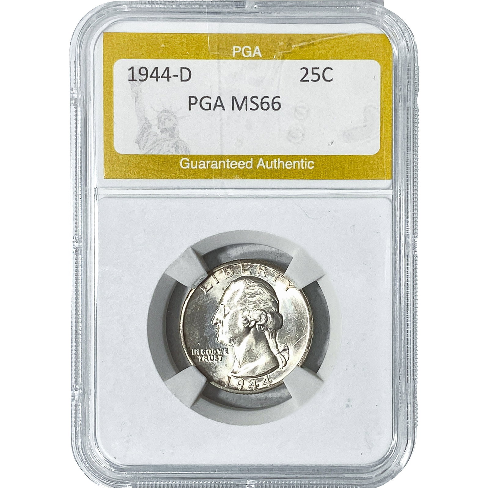 1944-D Washington Silver Quarter PGA MS66: 1944-D Washington Silver Quarter PGA MS66