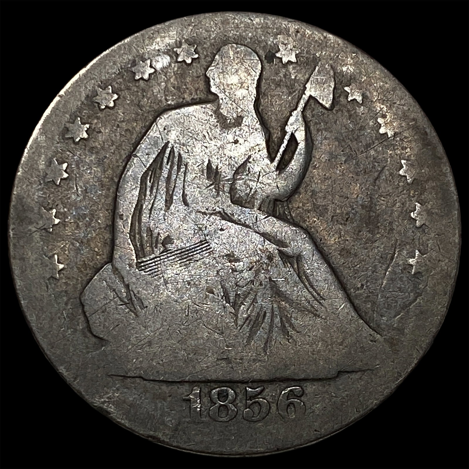 1856-O Silver Seated Liberty Half Dollar NICELY CIRCULATED: 1856-O Silver Seated Liberty Half Dollar NICELY CIRCULATED