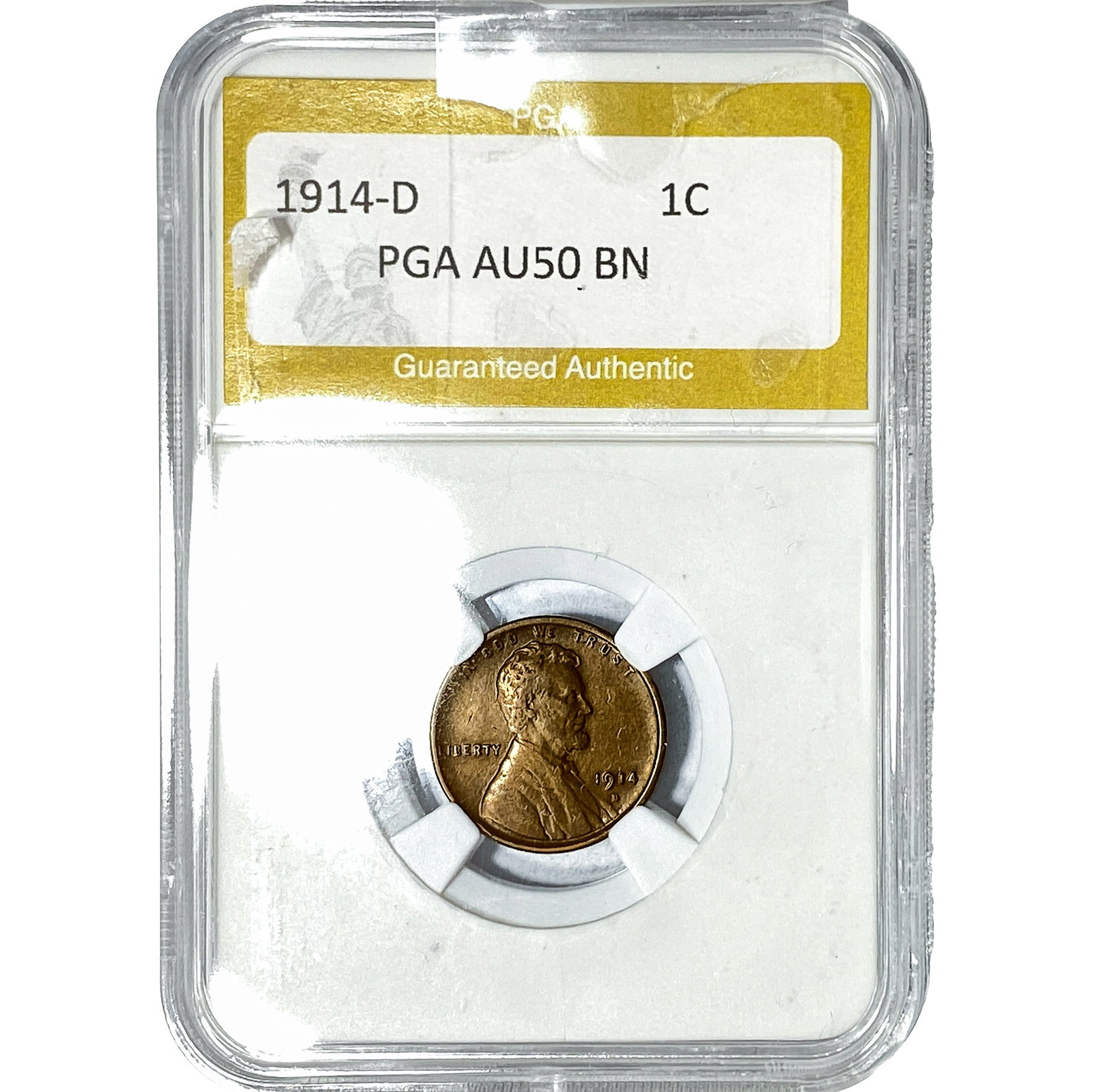 1914-D Wheat Cent PGA AU50 BN (1 of 2)