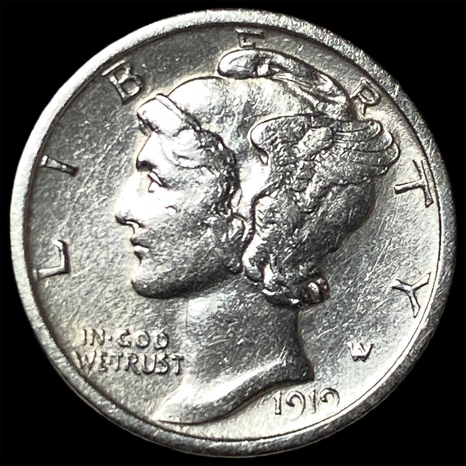 1919-S Silver Mercury Dime UNCIRCULATED: 1919-S Silver Mercury Dime UNCIRCULATED