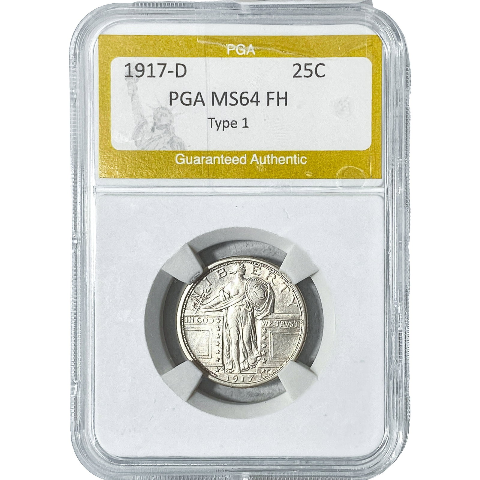 1917-D Standing Liberty Quarter PGA MS64 FH Type 1 (1 of 2)