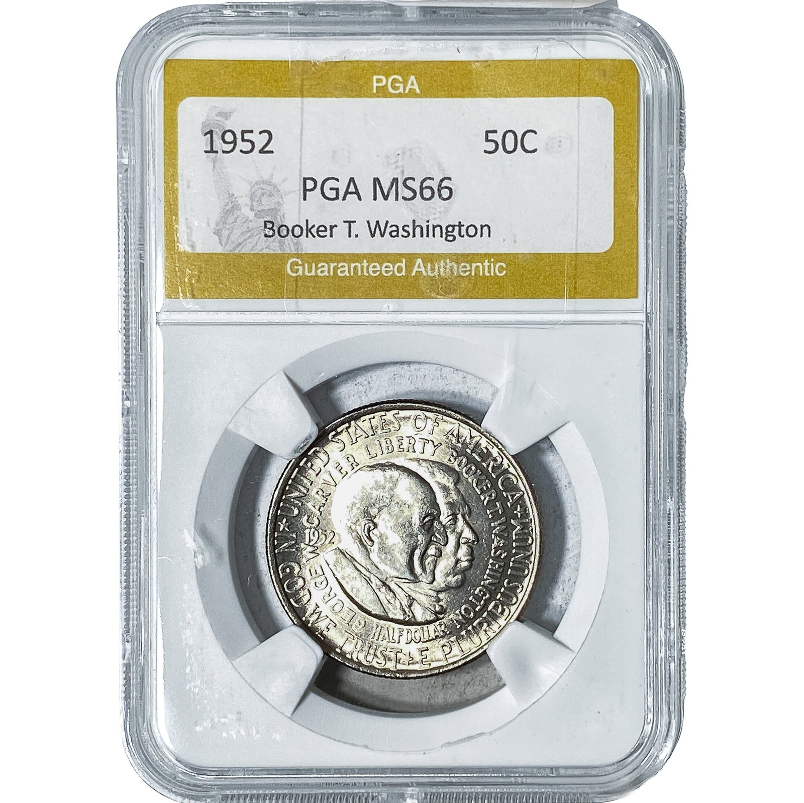 1952 Booker T Half Dollar PGA MS66 (1 of 2)