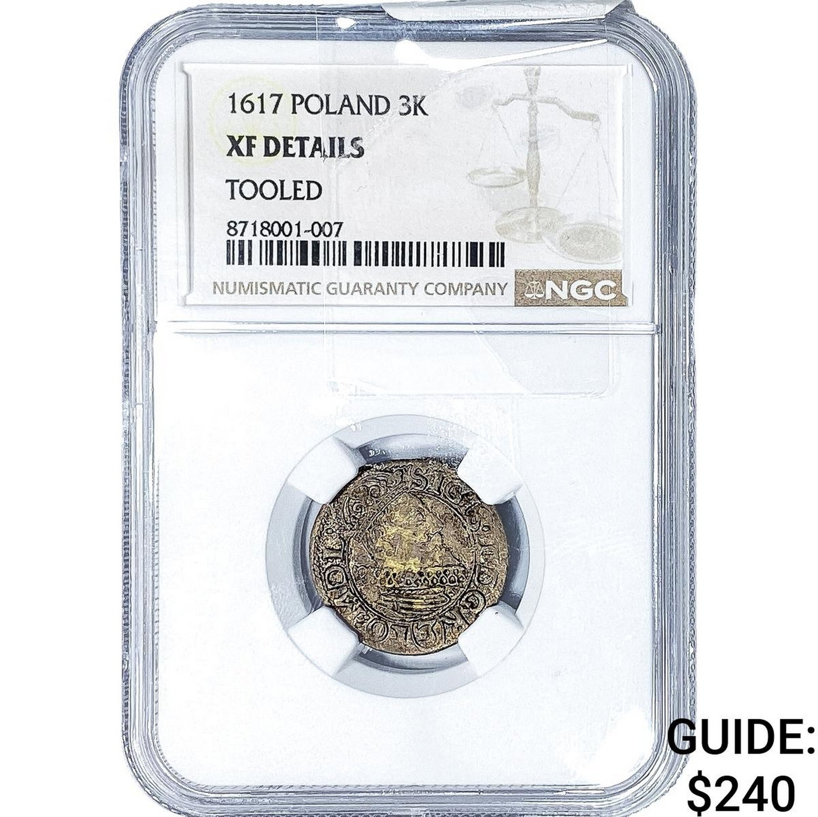 1617 Poland Silver 3 Kreuzers NGC XF Details (1 of 2)