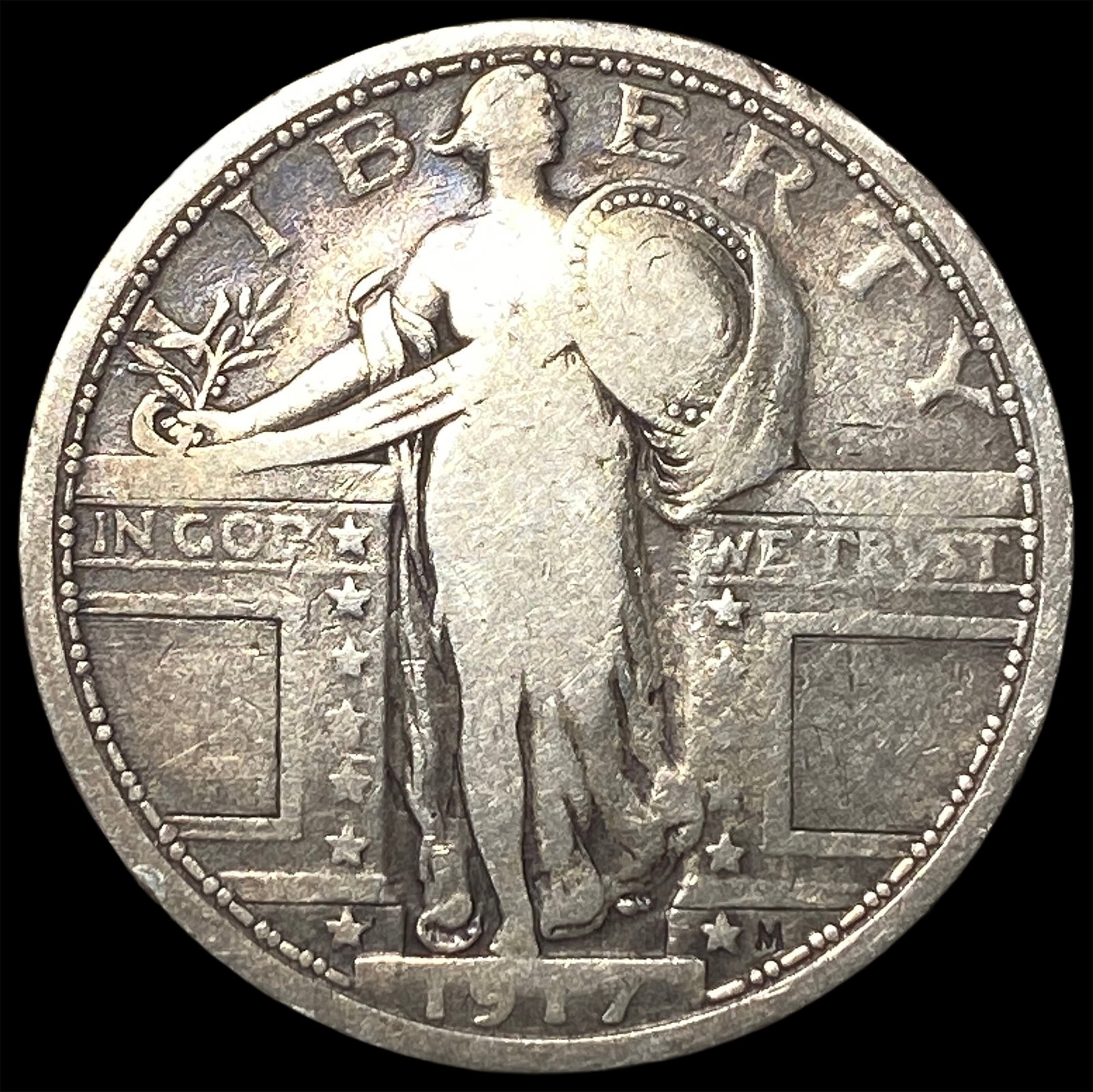 1917 Type 1 Standing Liberty Quarter LIGHTLY CIRCULATED: 1917 Type 1 Standing Liberty Quarter LIGHTLY CIRCULATED