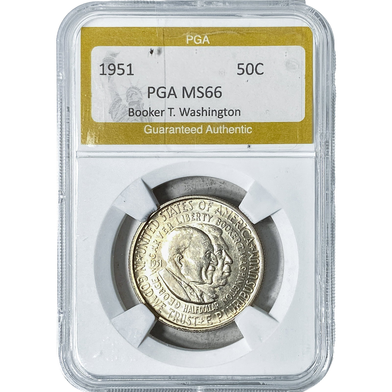 1951 Booker T Half Dollar PGA MS66 (1 of 2)