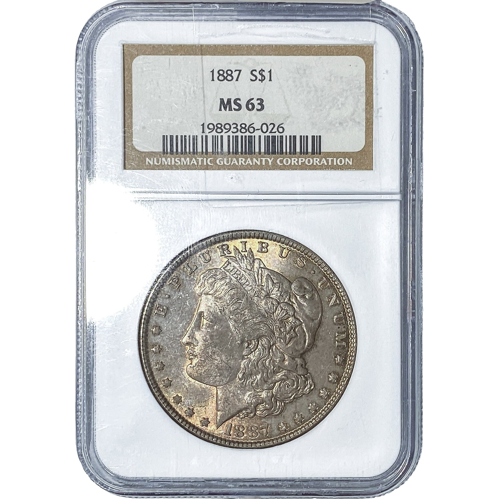 1887 Morgan Silver Dollar NGC MS63: 1887 Morgan Silver Dollar NGC MS63