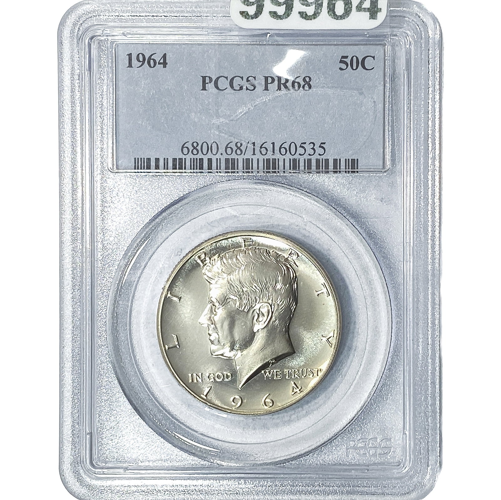 1964 Kennedy Half Dollar PCGS PR68: 1964 Kennedy Half Dollar PCGS PR68