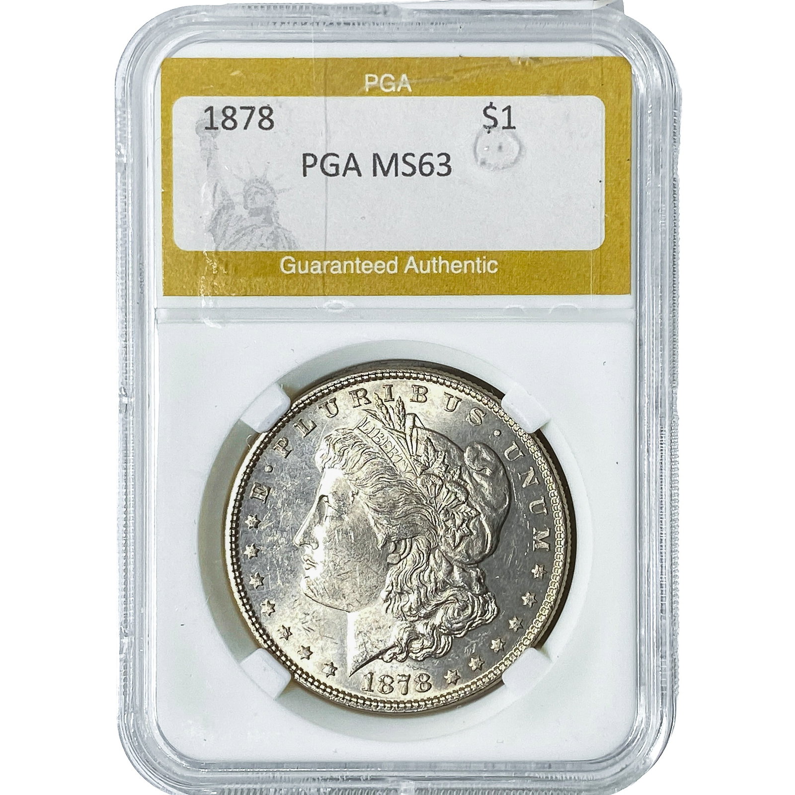 1878 Morgan Silver Dollar PGA MS63: 1878 Morgan Silver Dollar PGA MS63