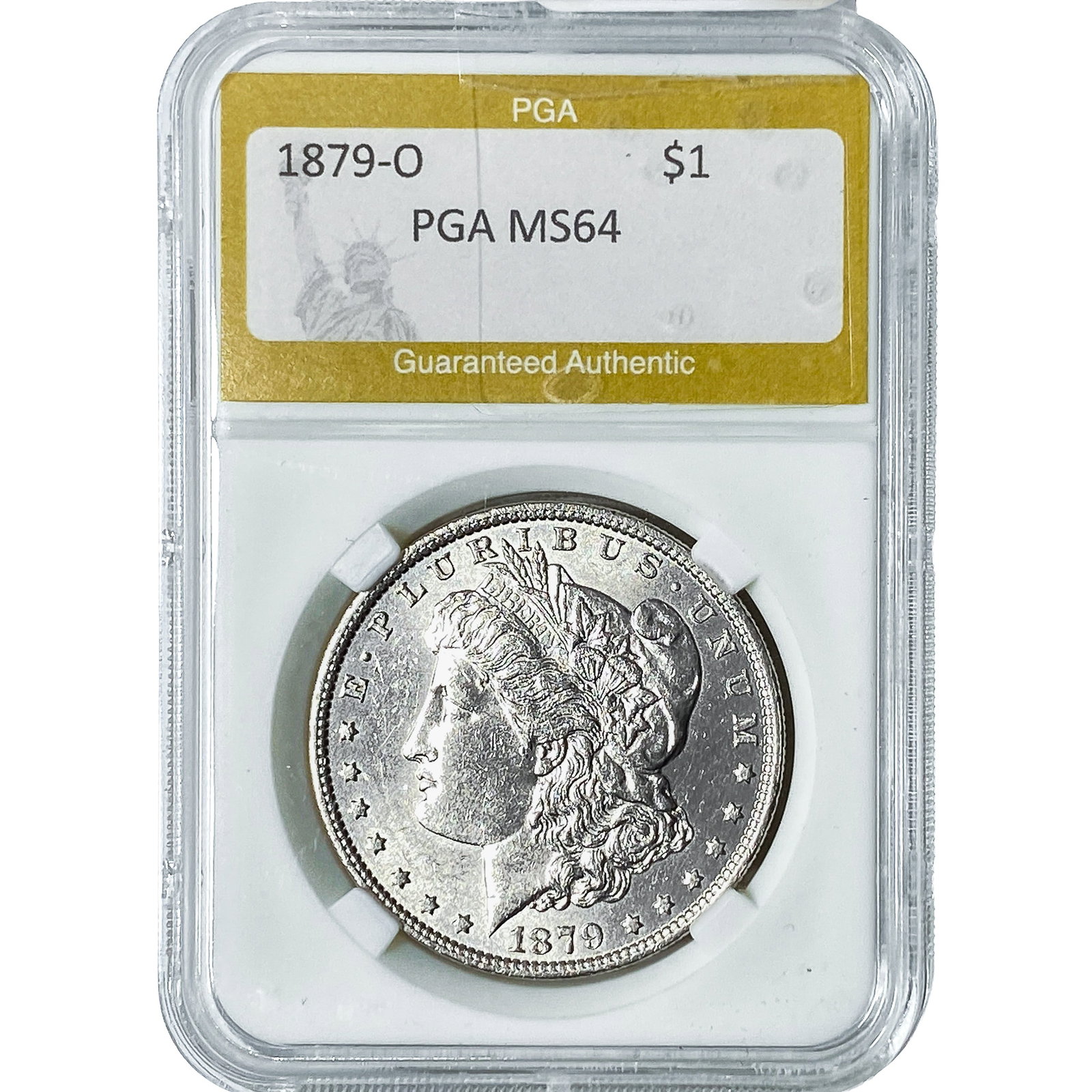 1879-O Morgan Silver Dollar PGA MS64: 1879-O Morgan Silver Dollar PGA MS64