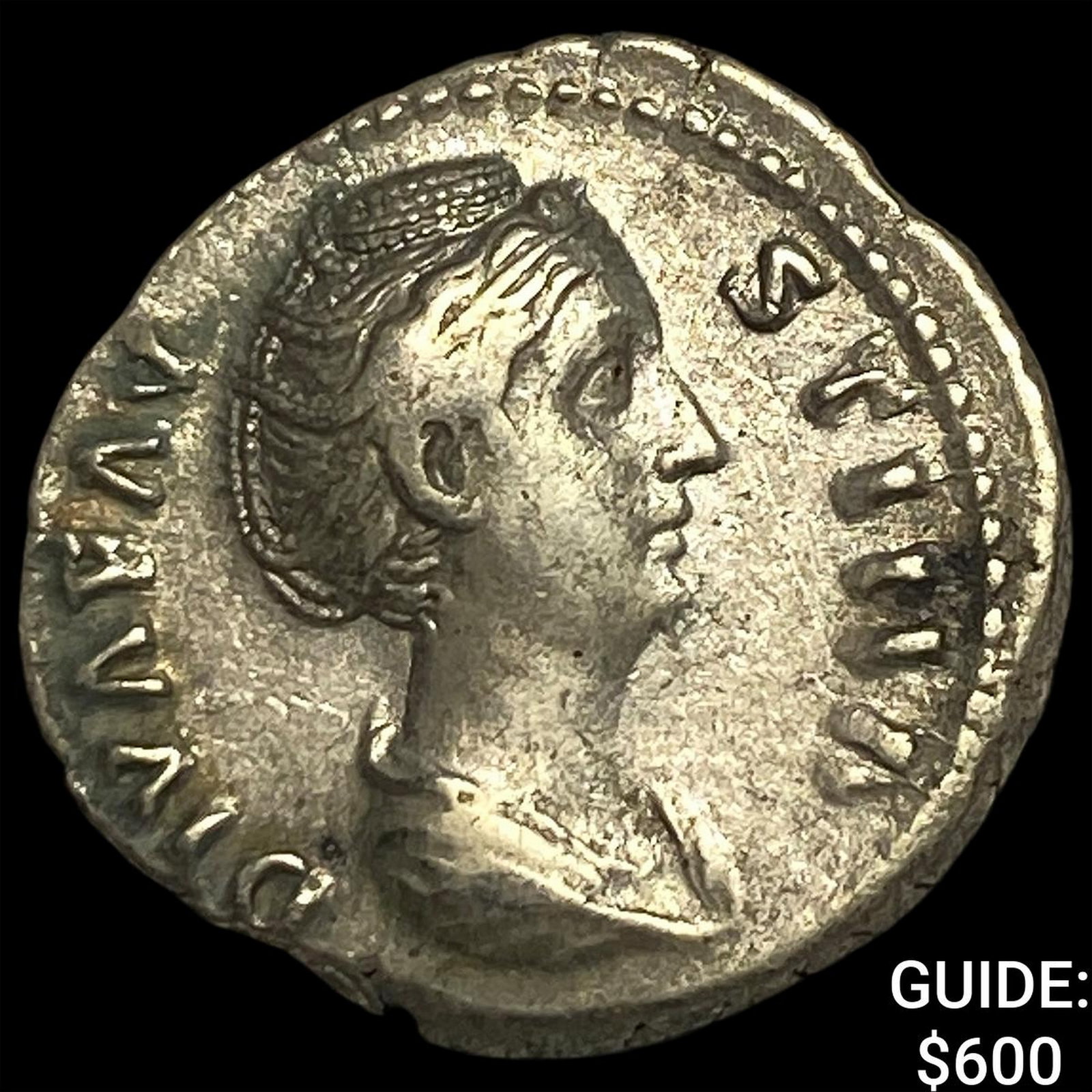 Roman Empire Faustina I, Posthumus Silver Denarius CLOSELY UNCIRCULATED (1 of 2)