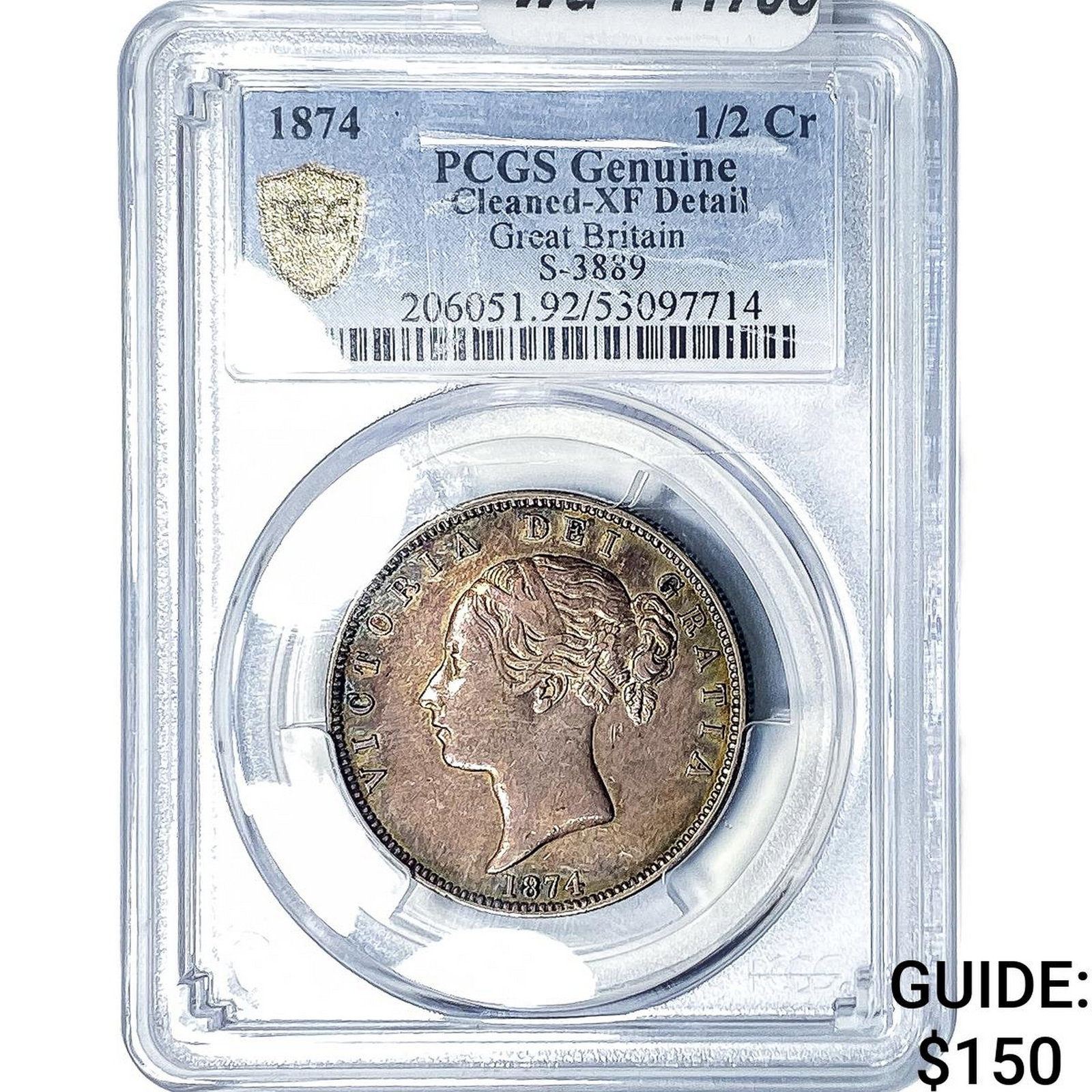 1874 Great Britain Silver Half Crown PCGS XF Details: 1874 Great Britain Silver Half Crown PCGS XF Details