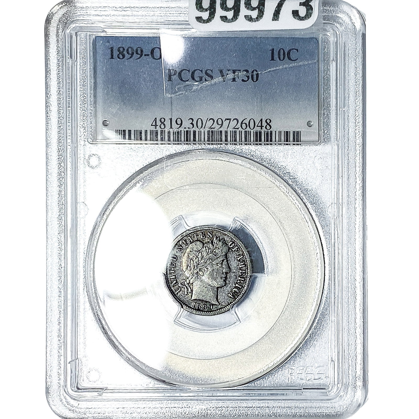 1889-O Barber Dime PCGS VF30 (1 of 2)