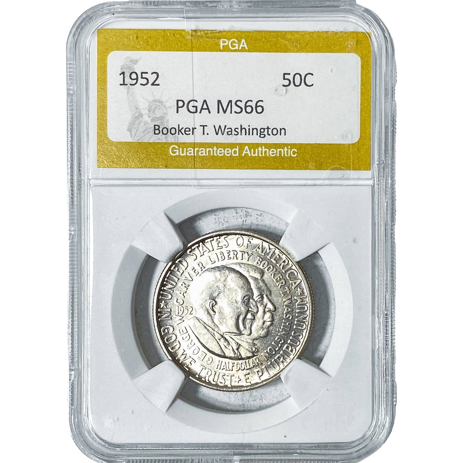1952 Booker T Half Dollar PGA MS66: 1952 Booker T Half Dollar PGA MS66