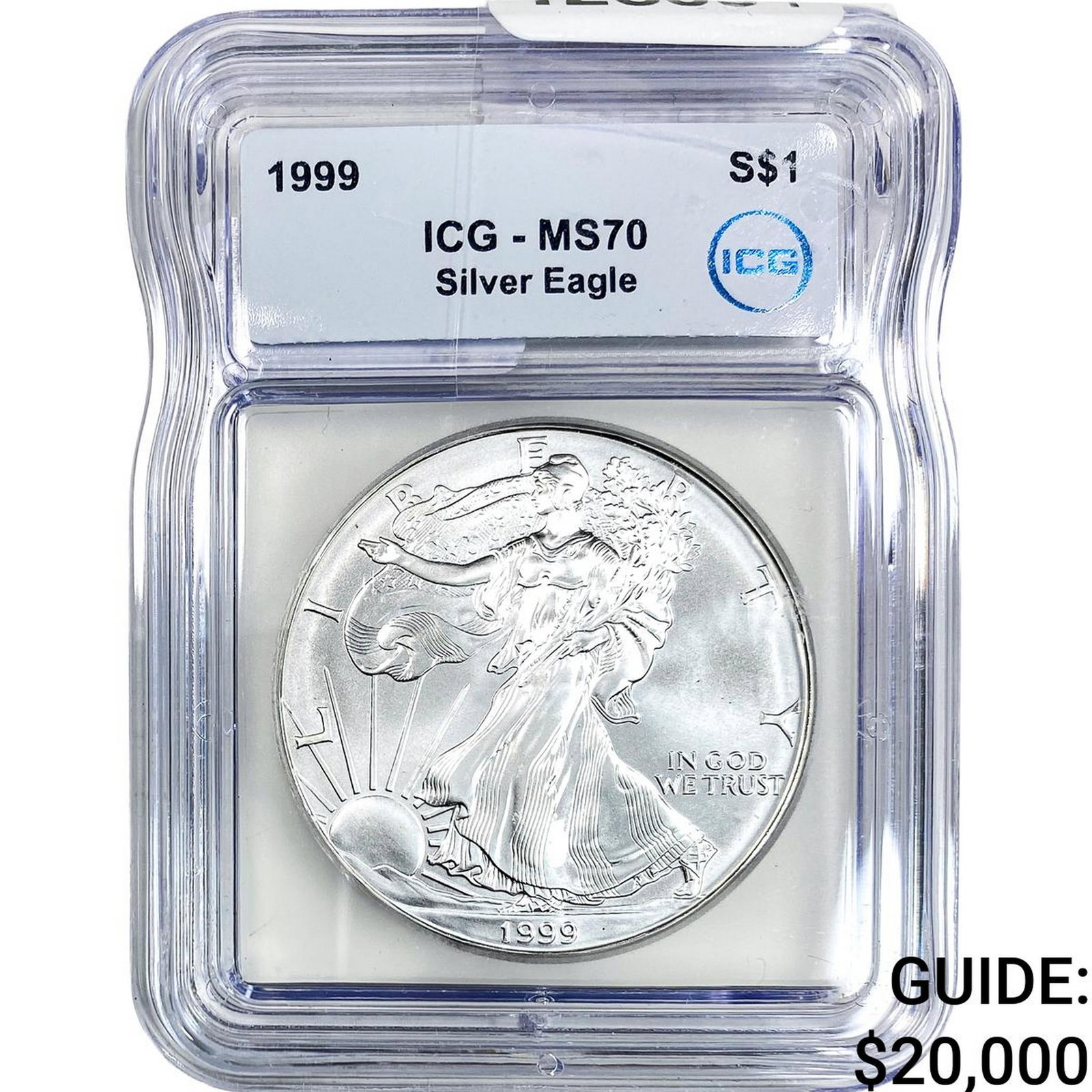 1999 Silver Eagle ICG MS70: 1999 Silver Eagle ICG MS70