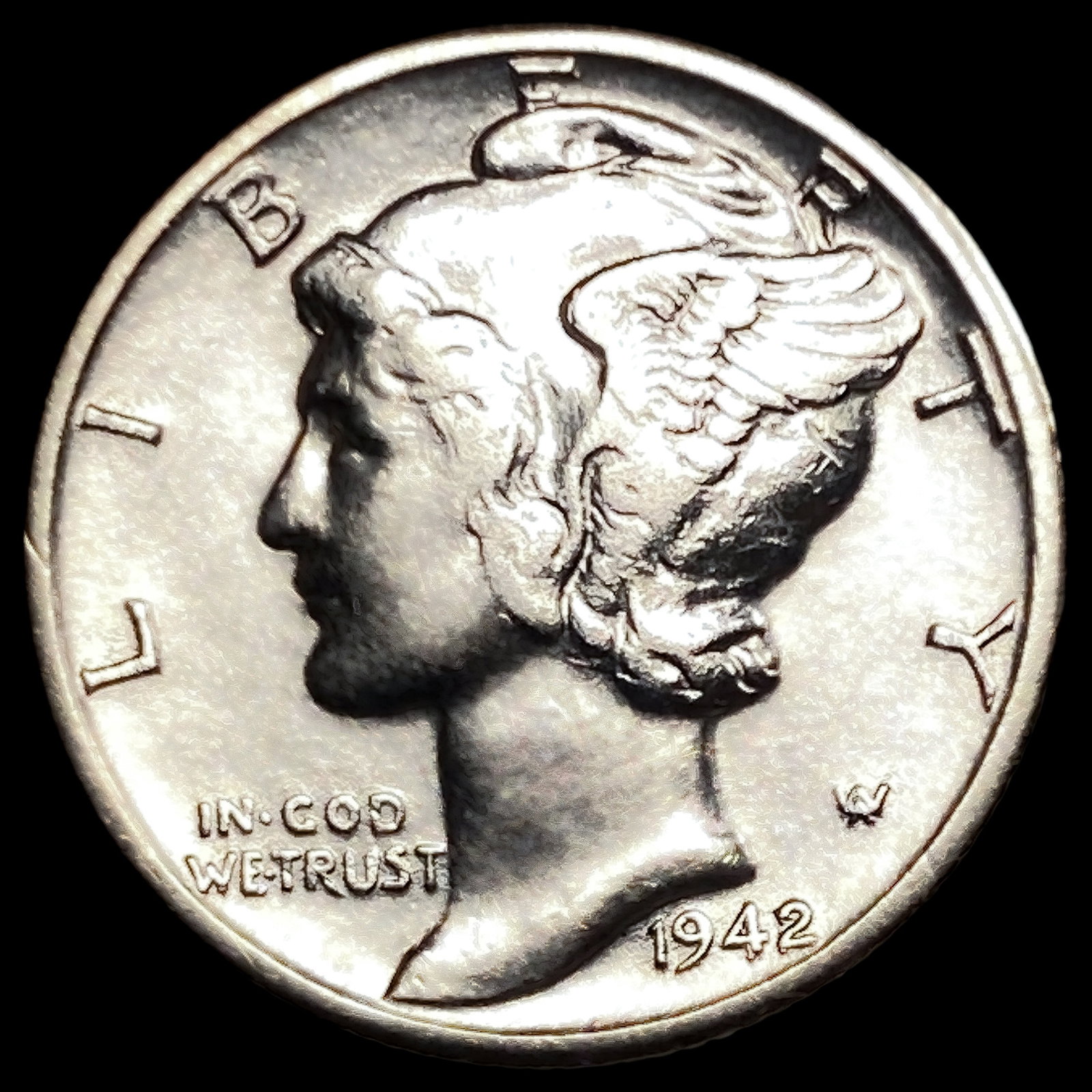 1942/1-D Mercury Dime: 1942/1-D Mercury Dime