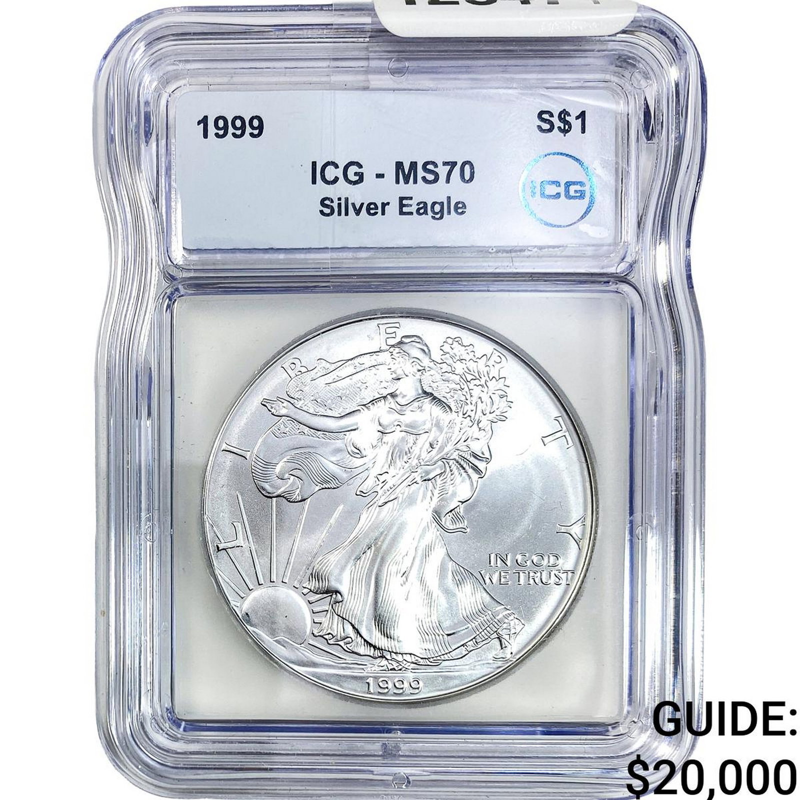 1999 Silver Eagle ICG MS70: 1999 Silver Eagle ICG MS70