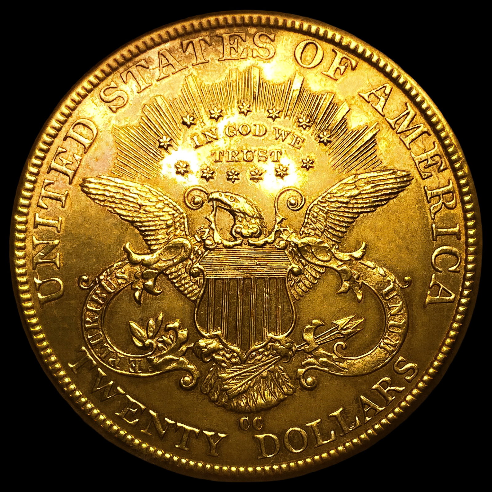1893-CC $20 Gold Double Eagle - 2