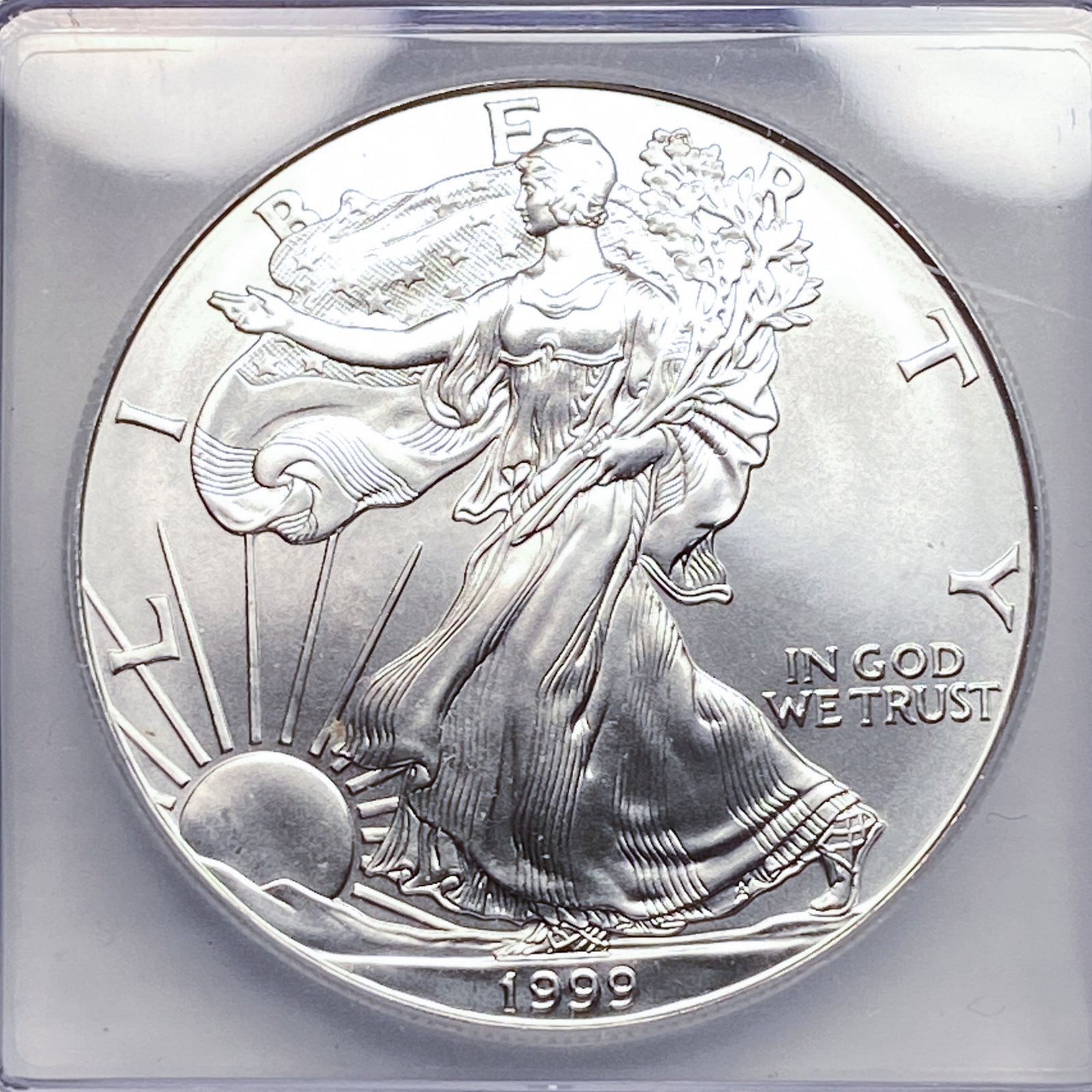 1999 Silver Eagle ICG MS70 - 3