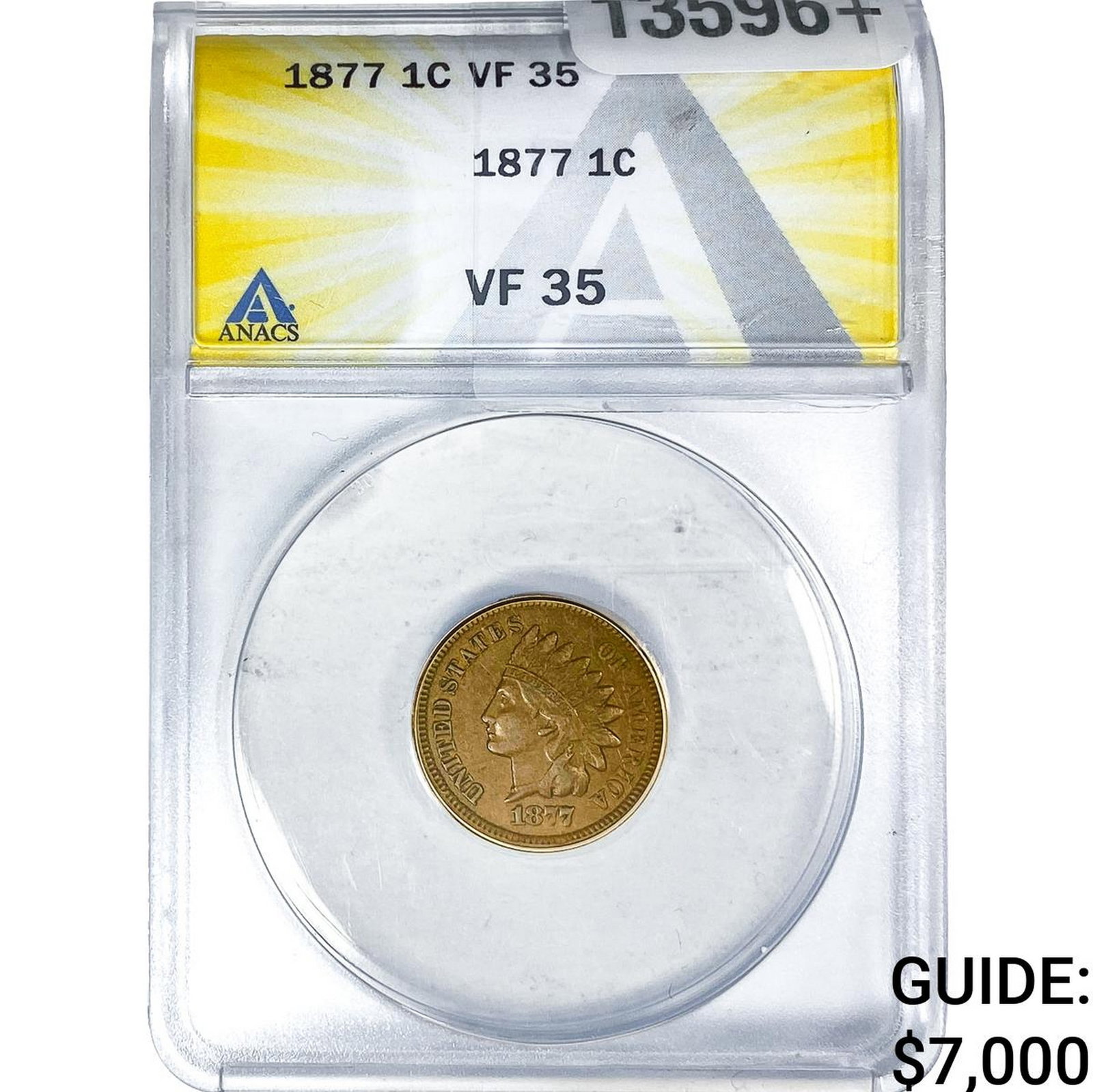 1877 Indian Head Cent ANACS VF35: 1877 Indian Head Cent ANACS VF35