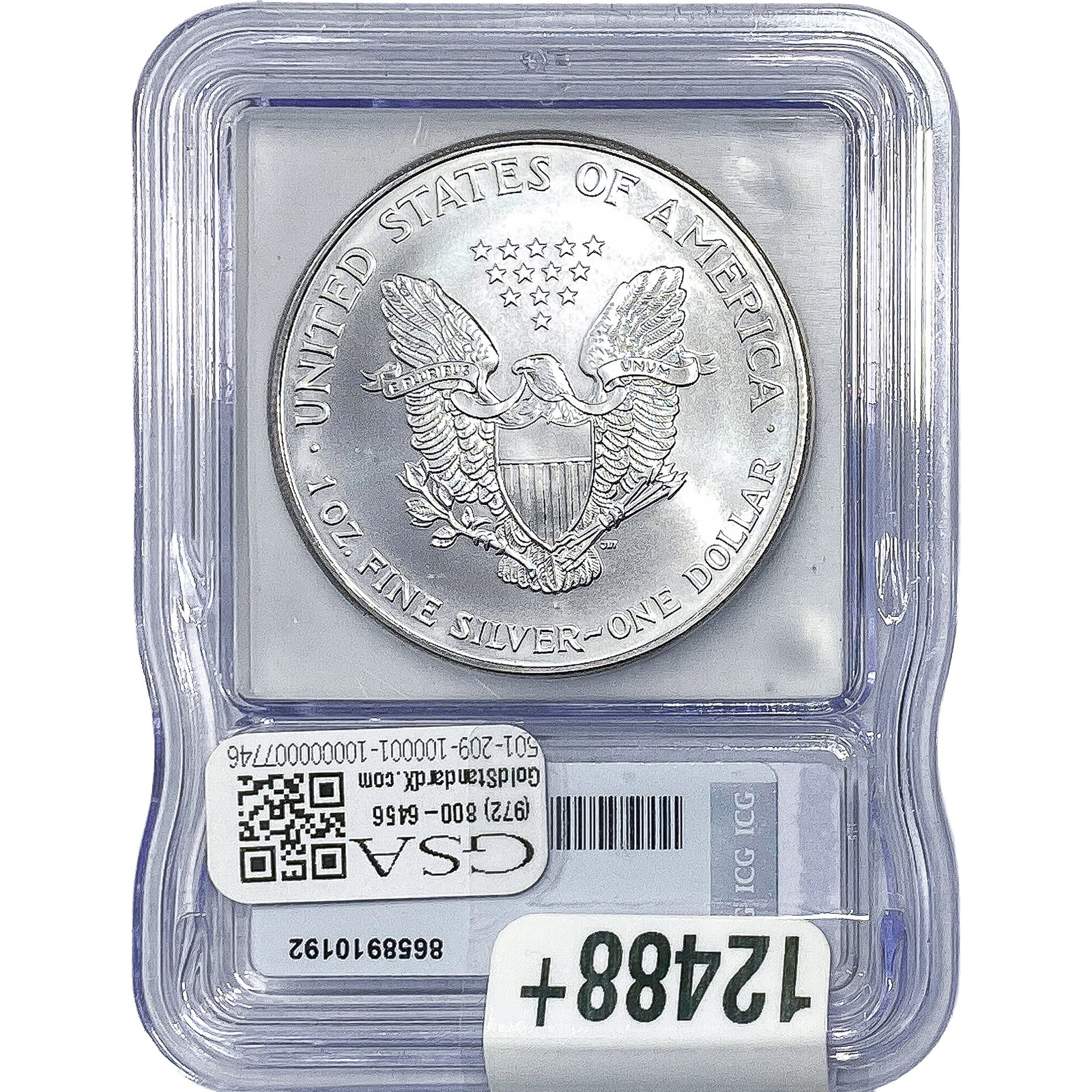 1999 Silver Eagle ICG MS70 - 2