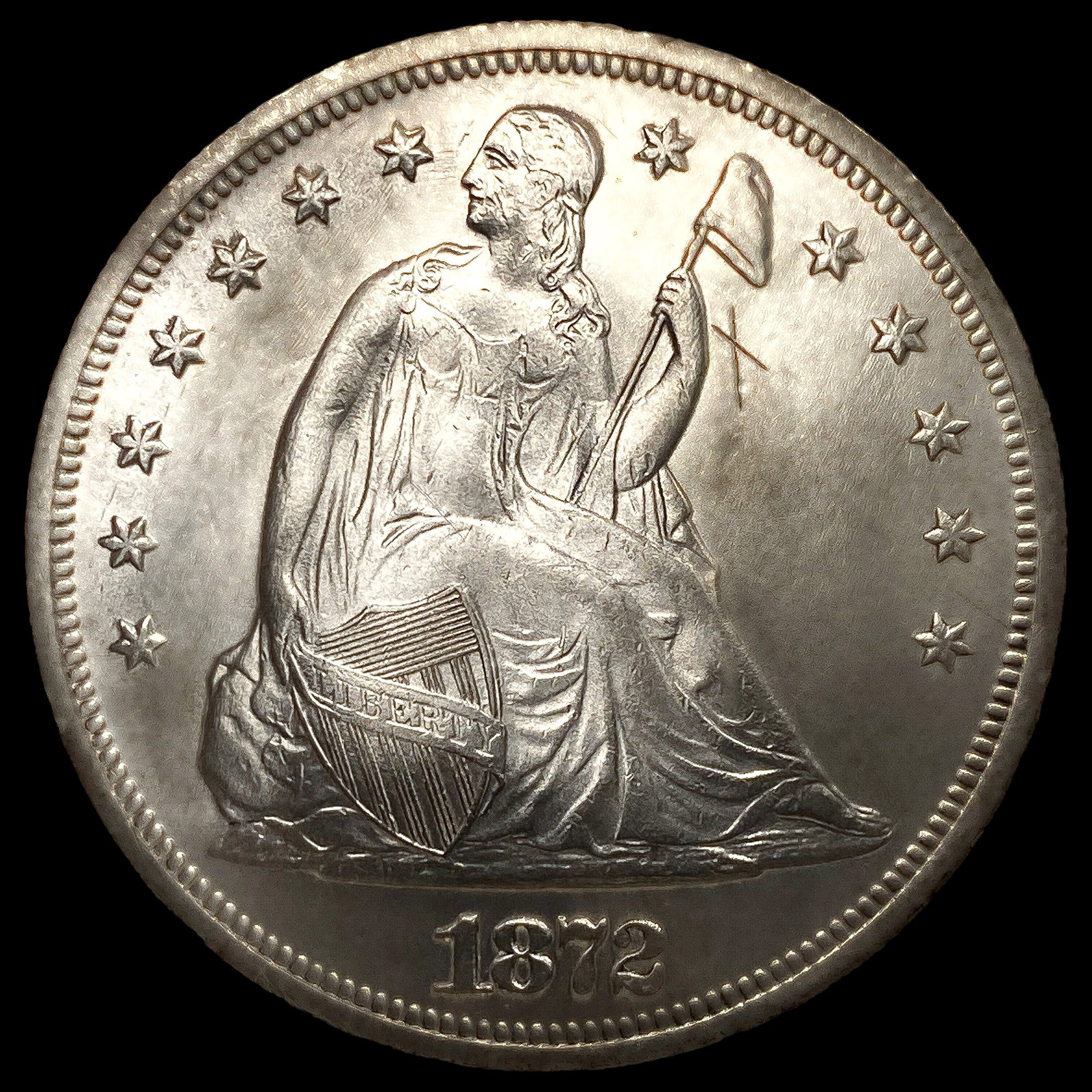 1872 Seated Liberty Dollar: 1872 Seated Liberty Dollar
