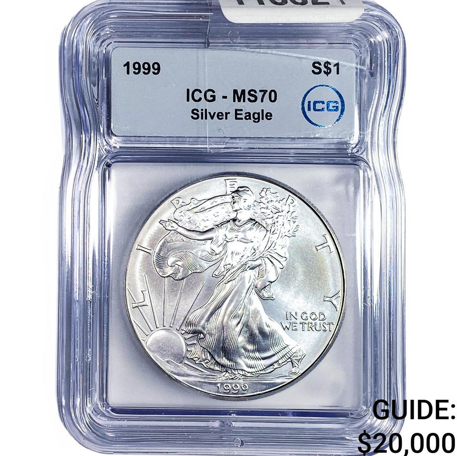 1999 Silver Eagle ICG MS70: 1999 Silver Eagle ICG MS70