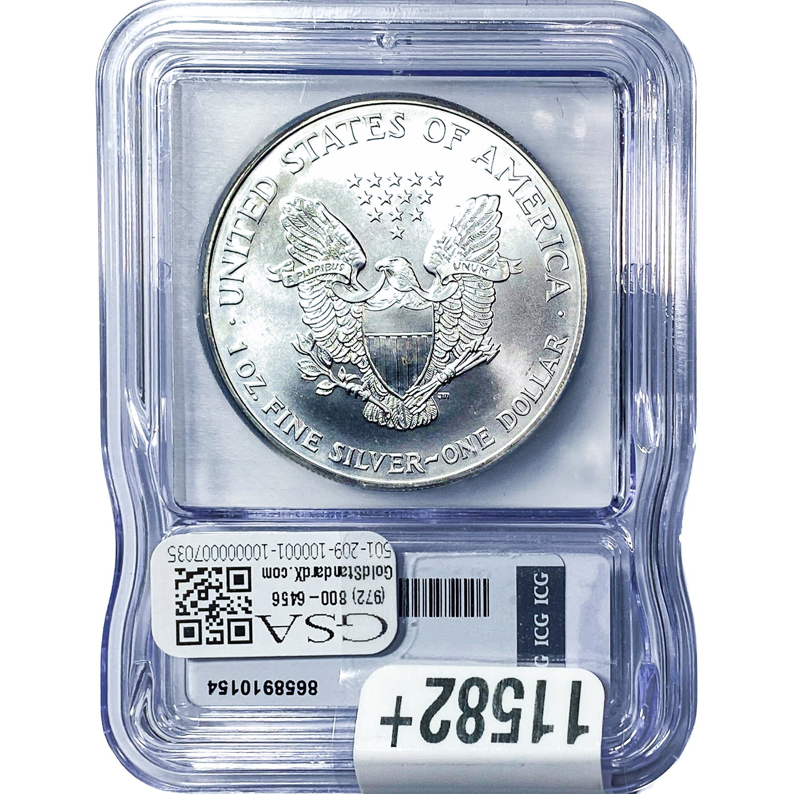 1999 Silver Eagle ICG MS70 - 2