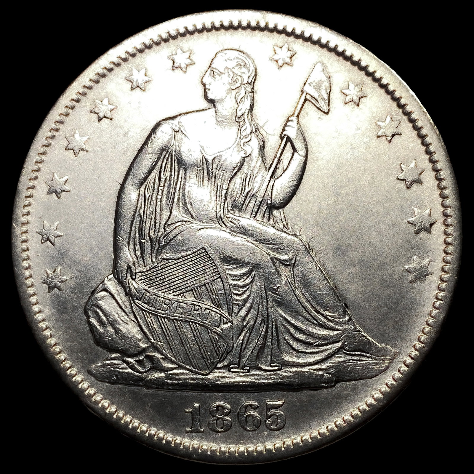 1865-S Seated Liberty Half Dollar: 1865-S Seated Liberty Half Dollar
