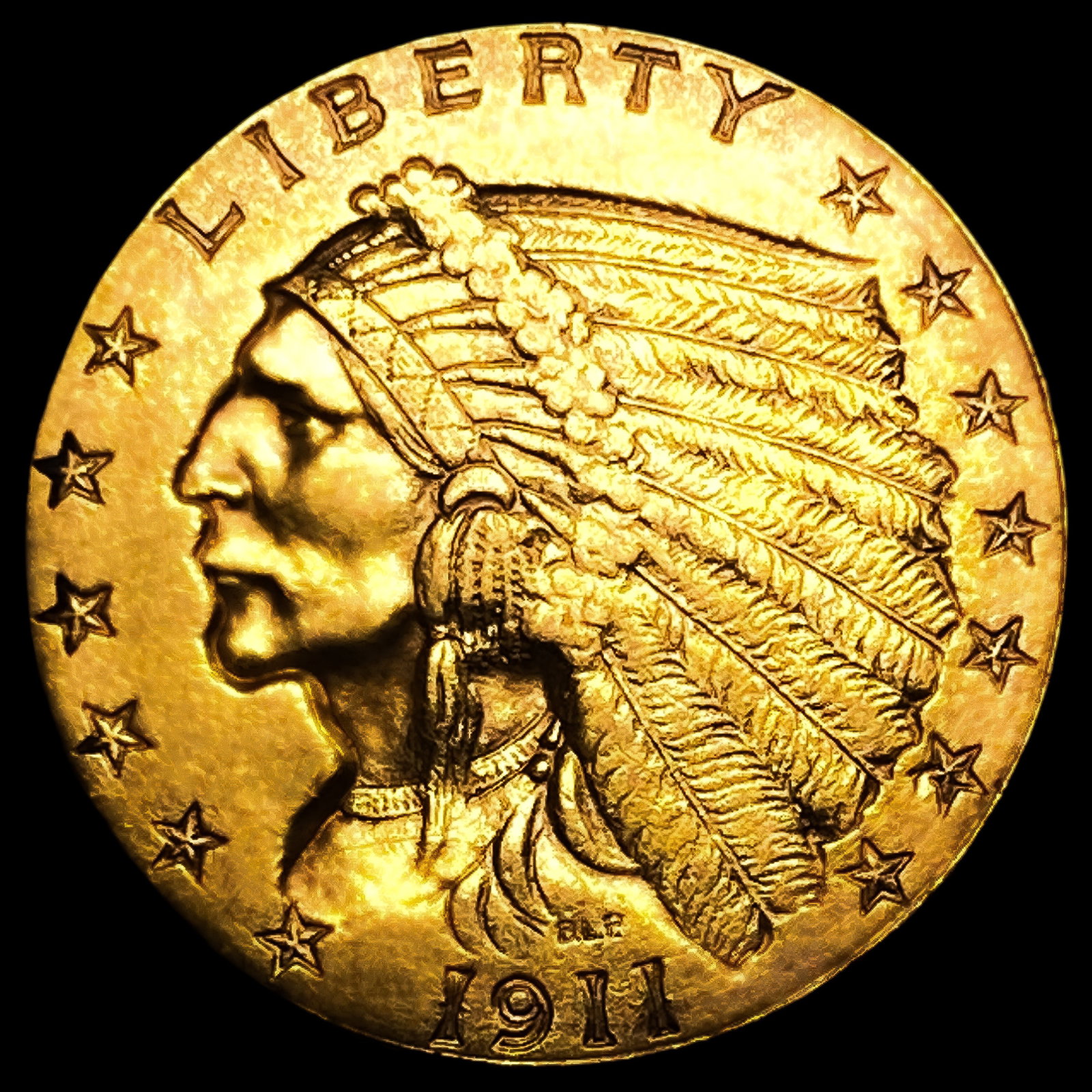 1911-D Strong $2.50 Gold Quarter Eagle: 1911-D Strong $2.50 Gold Quarter Eagle