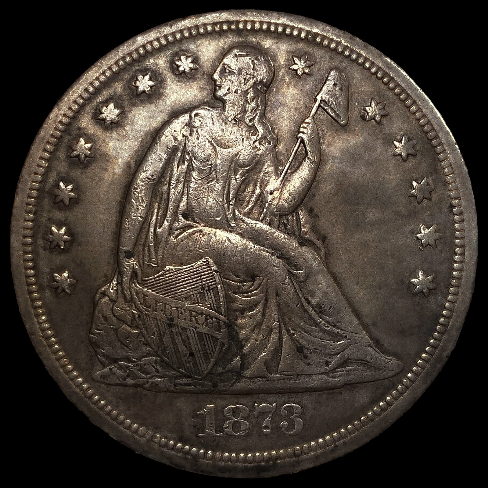 1873-CC Seated Liberty Dollar: 1873-CC Seated Liberty Dollar