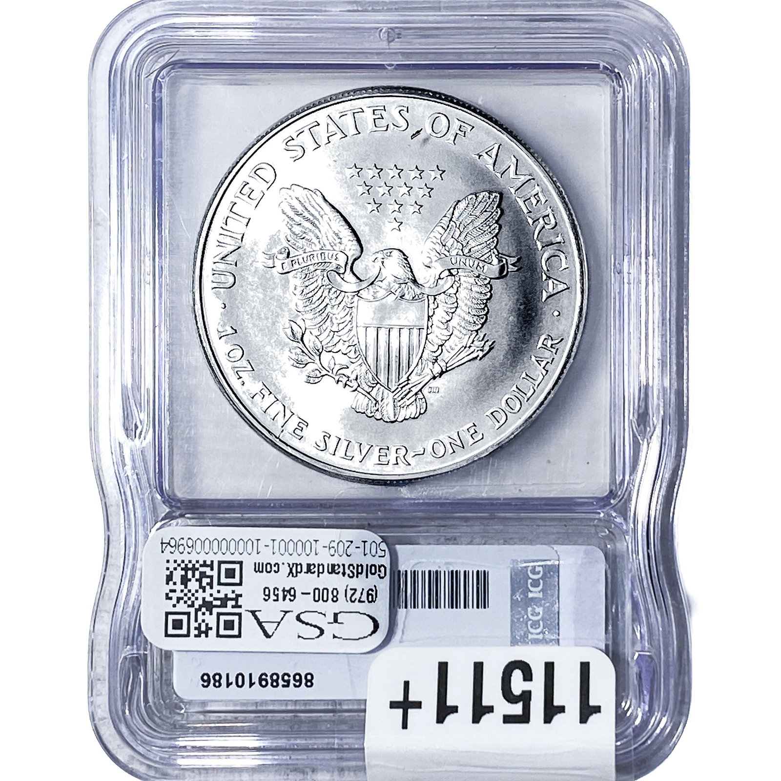 1999 Silver Eagle ICG MS70 - 2