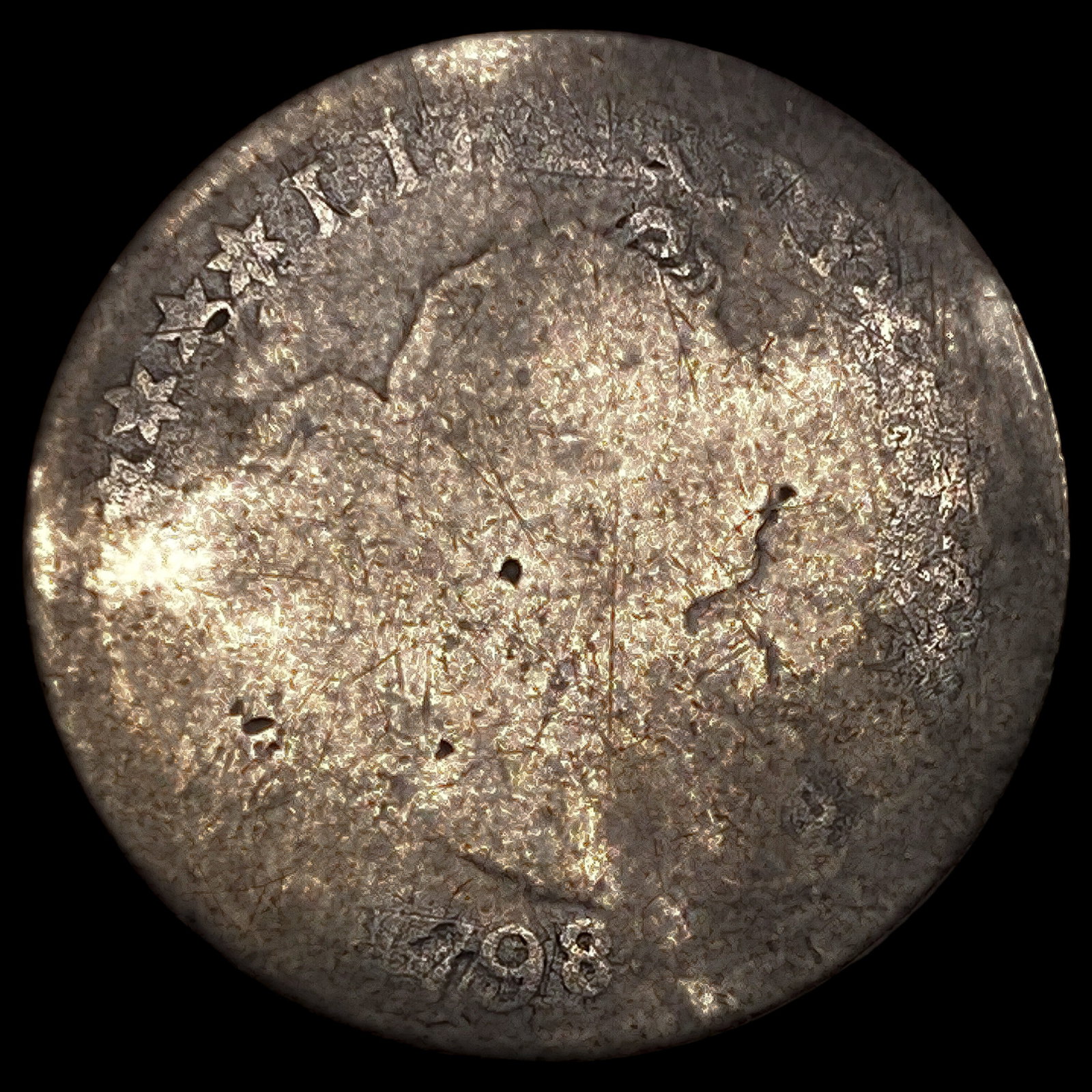 1798/7 16 Stars JR-1 Draped Bust Dime: 1798/7 16 Stars JR-1 Draped Bust Dime
