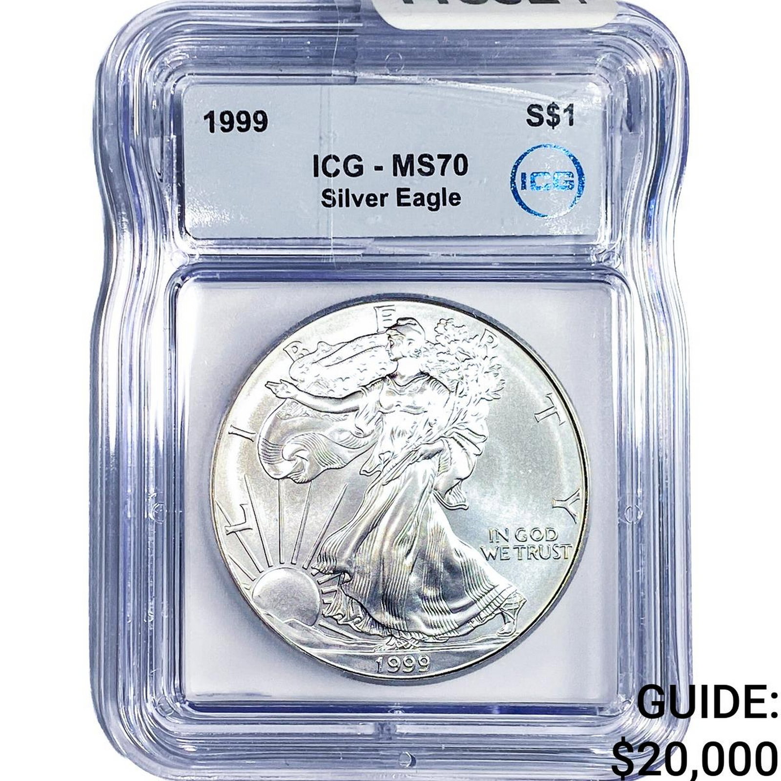 1999 Silver Eagle ICG MS70: 1999 Silver Eagle ICG MS70