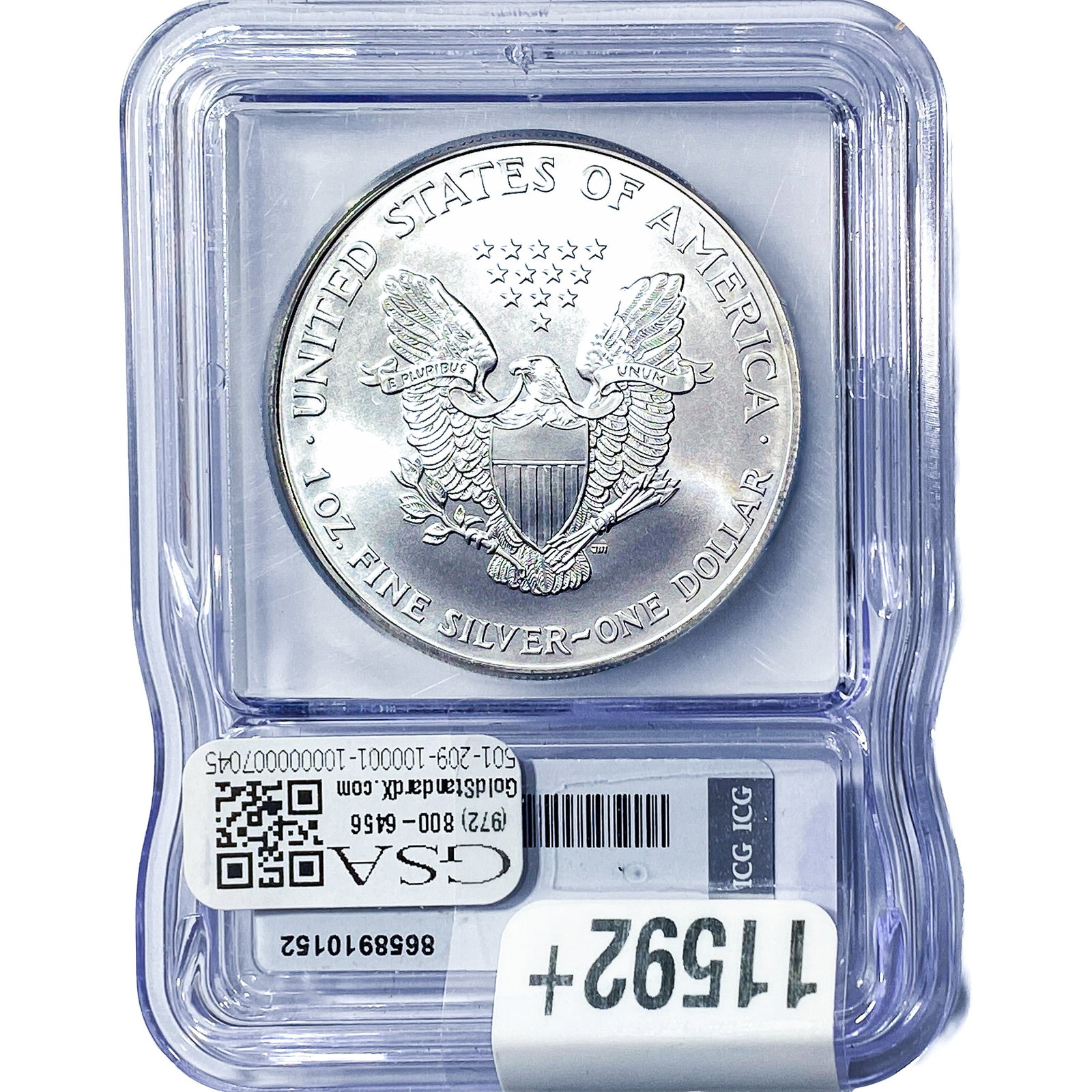 1999 Silver Eagle ICG MS70 - 2