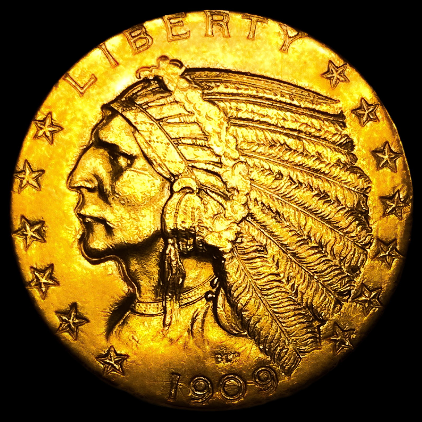 1909-O $5 Gold Half Eagle: 1909-O $5 Gold Half Eagle